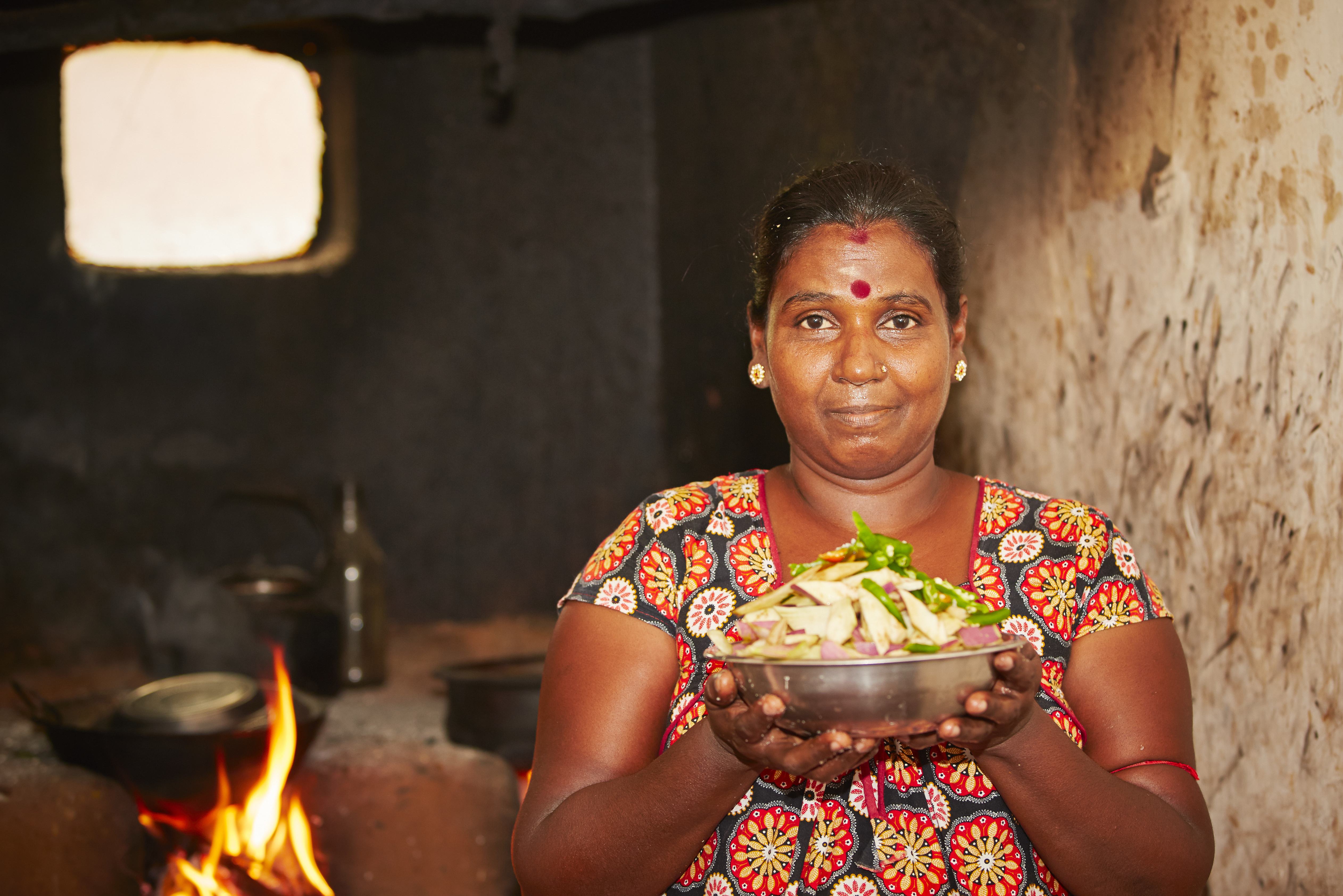 Traditionele lunch in Habarana Sri Lanka