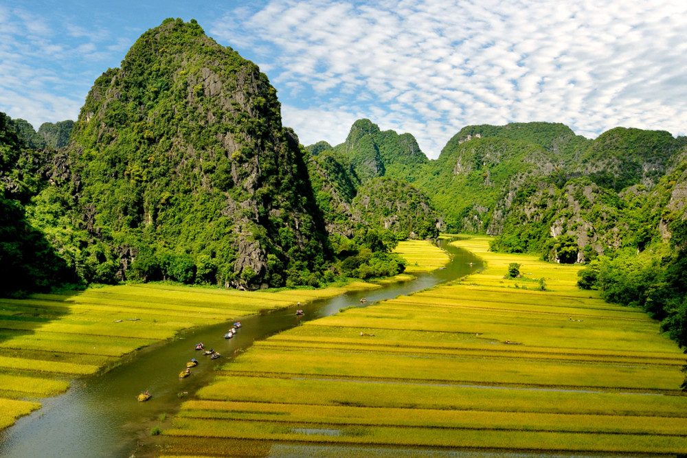 Tam Coc in de regio Ninh Binh in Vietnam