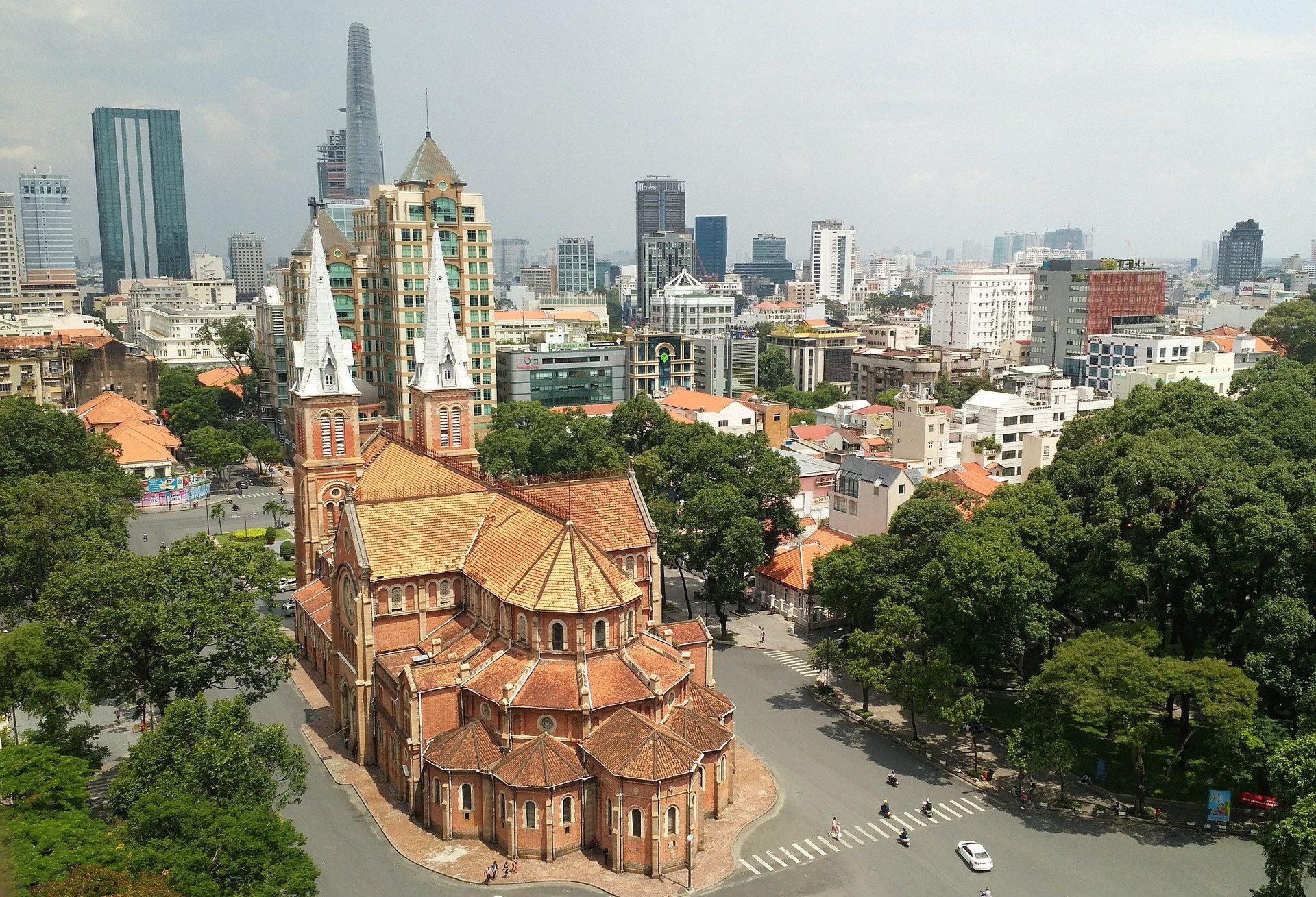 Notre Dame basiliek in Ho Chi Minh Stad, Vietnam