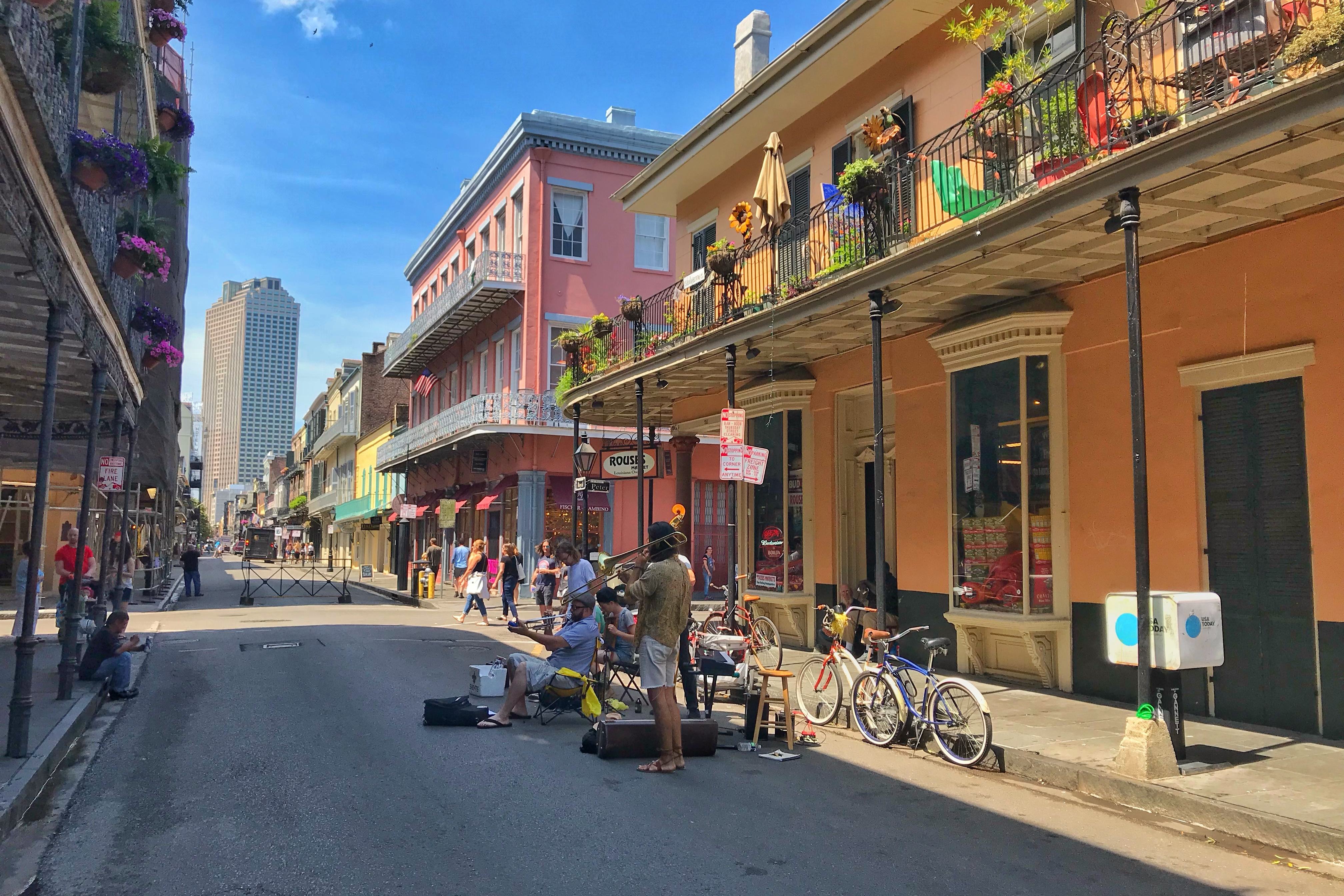 Straatmuzikanten in New Orleans in Amerika