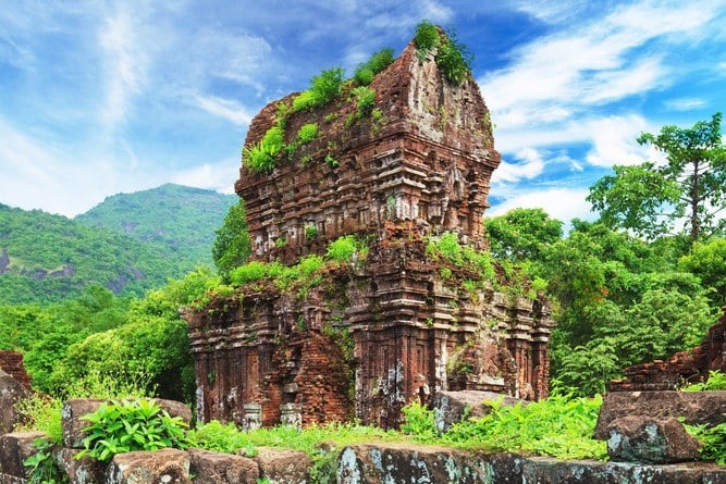 Champa tempels van My Son, Vietnam