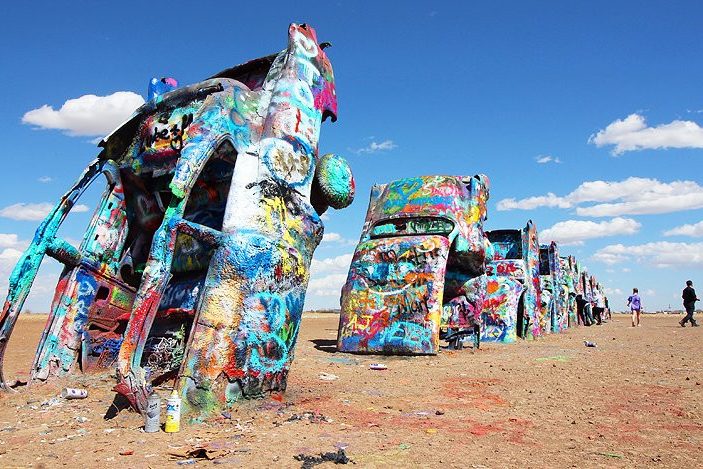 Cadillac Ranch in Amarillo in Texas