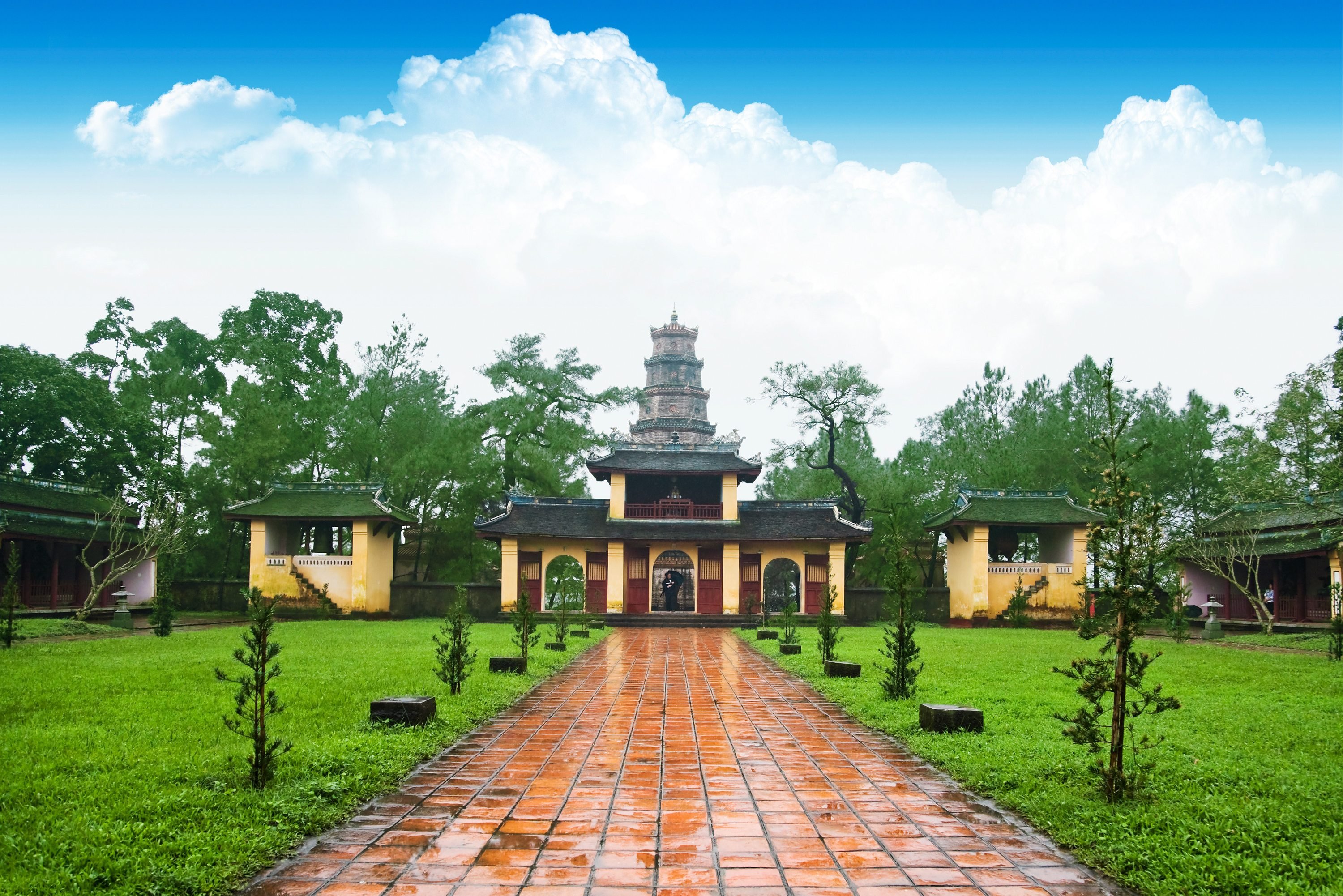 De Thien Mu pagode nabij Hue in Vietnam