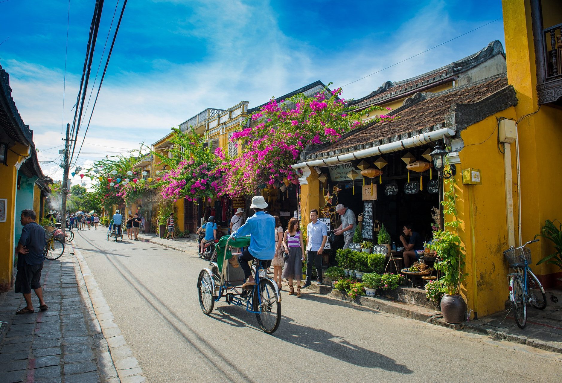 Straatbeeld van het oude centrum van Hoi An in Vietnam