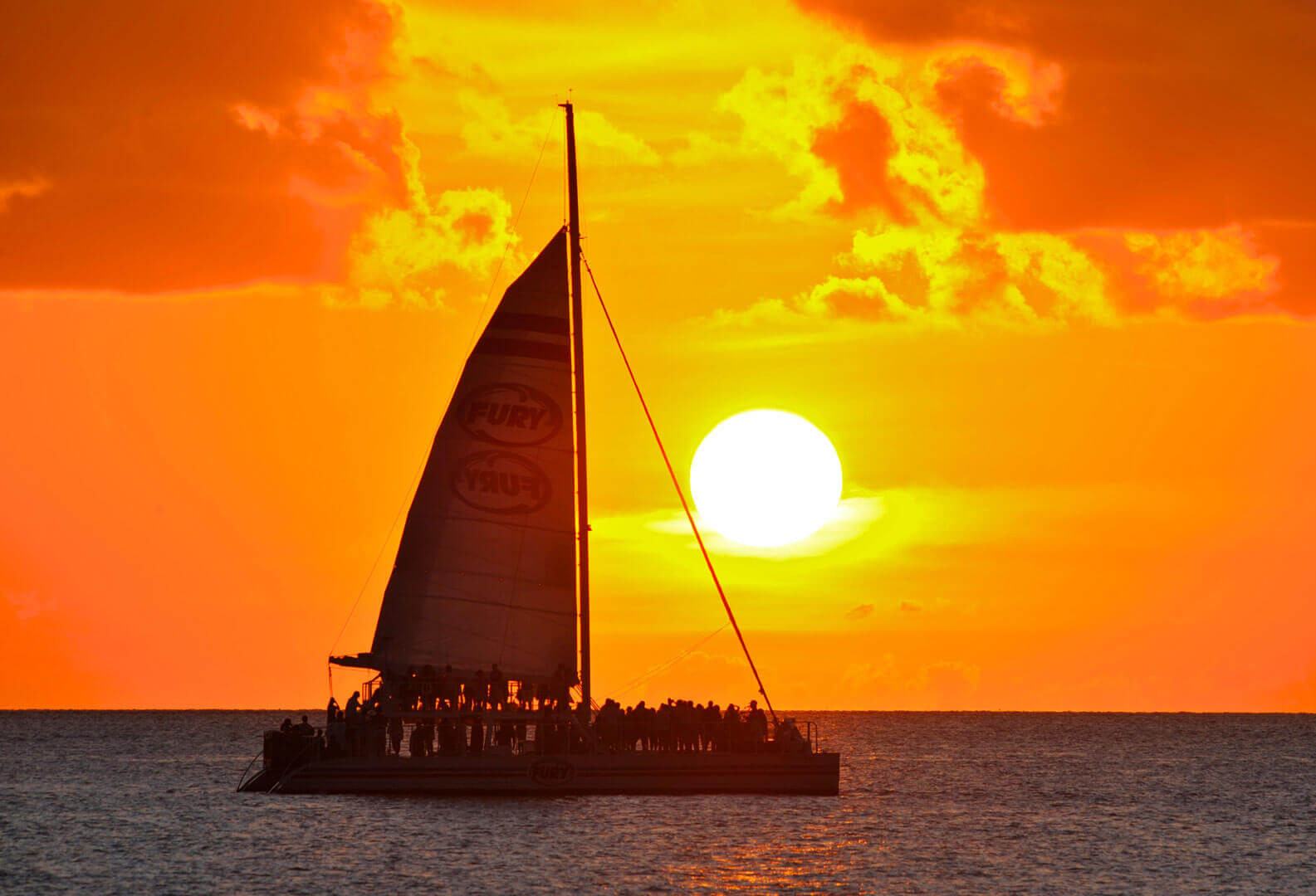 Sunset cruise bij Key West in Florida in Amerika