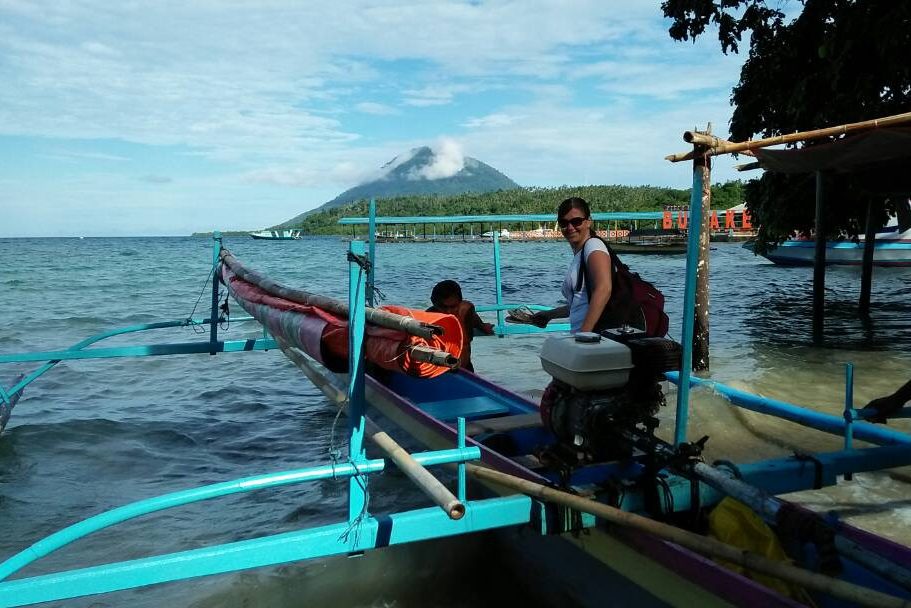 Lokale boot naar Bunaken Sulawesi