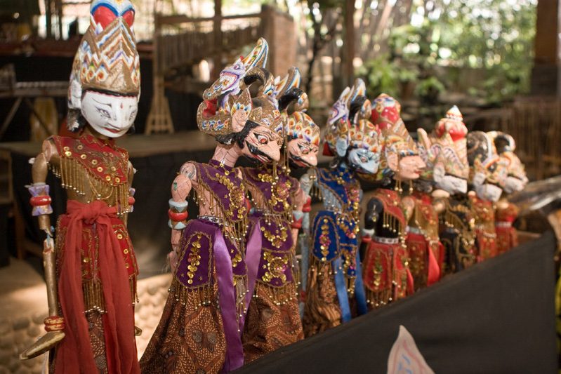 Wayang poppen in Bandung Java
