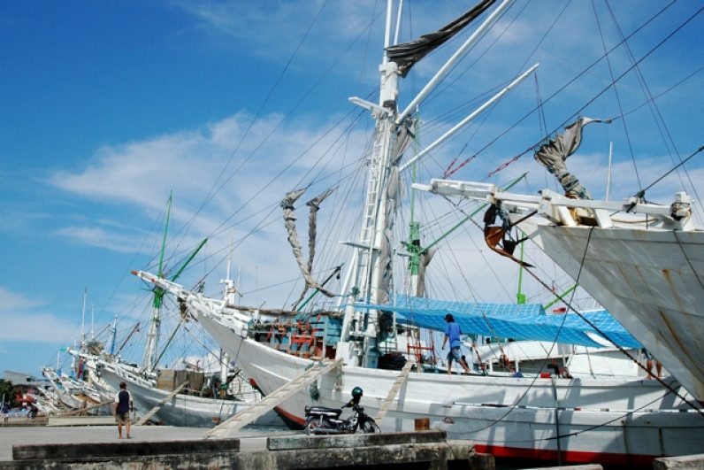 Paotere haven in Makassar city