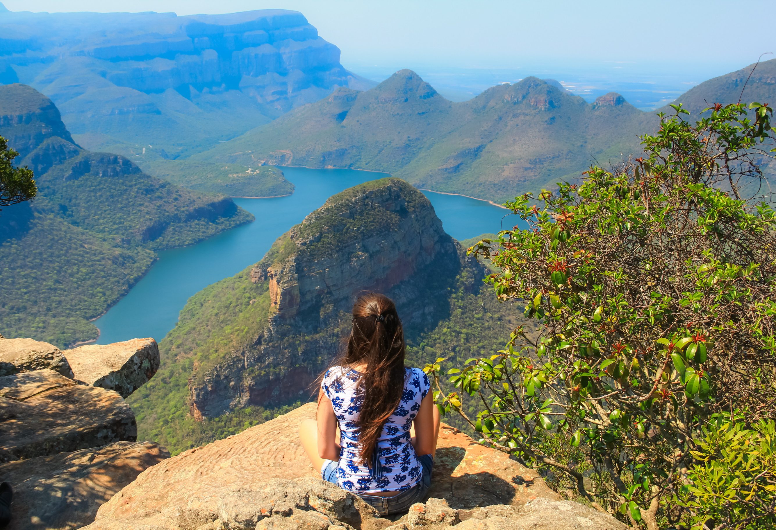 Uitzicht over Blyde Rivier Canyon op de Panoramaroute in Zuid-Afrika