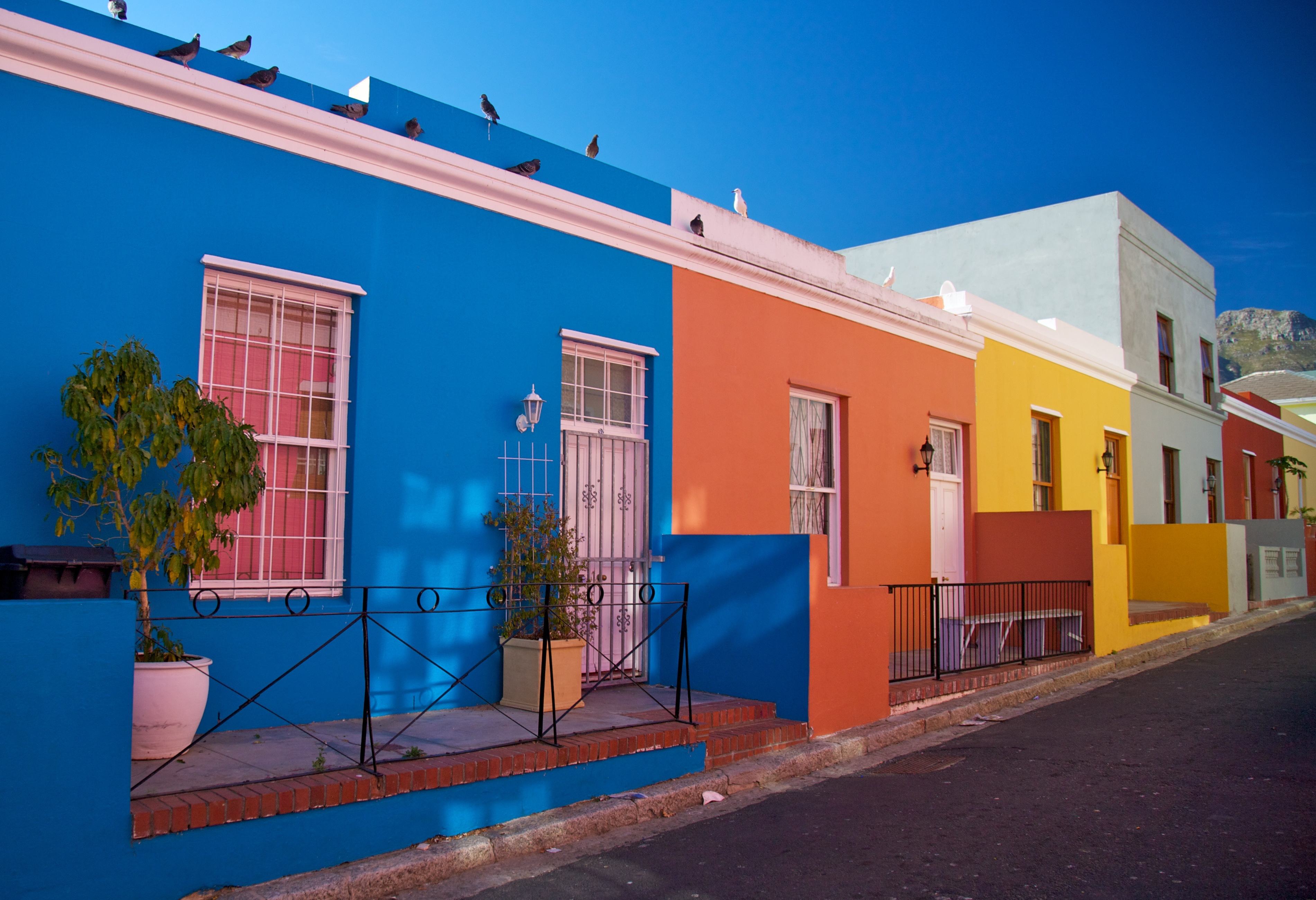Bo Kaap in Kaapstad in Zuid-Afrika