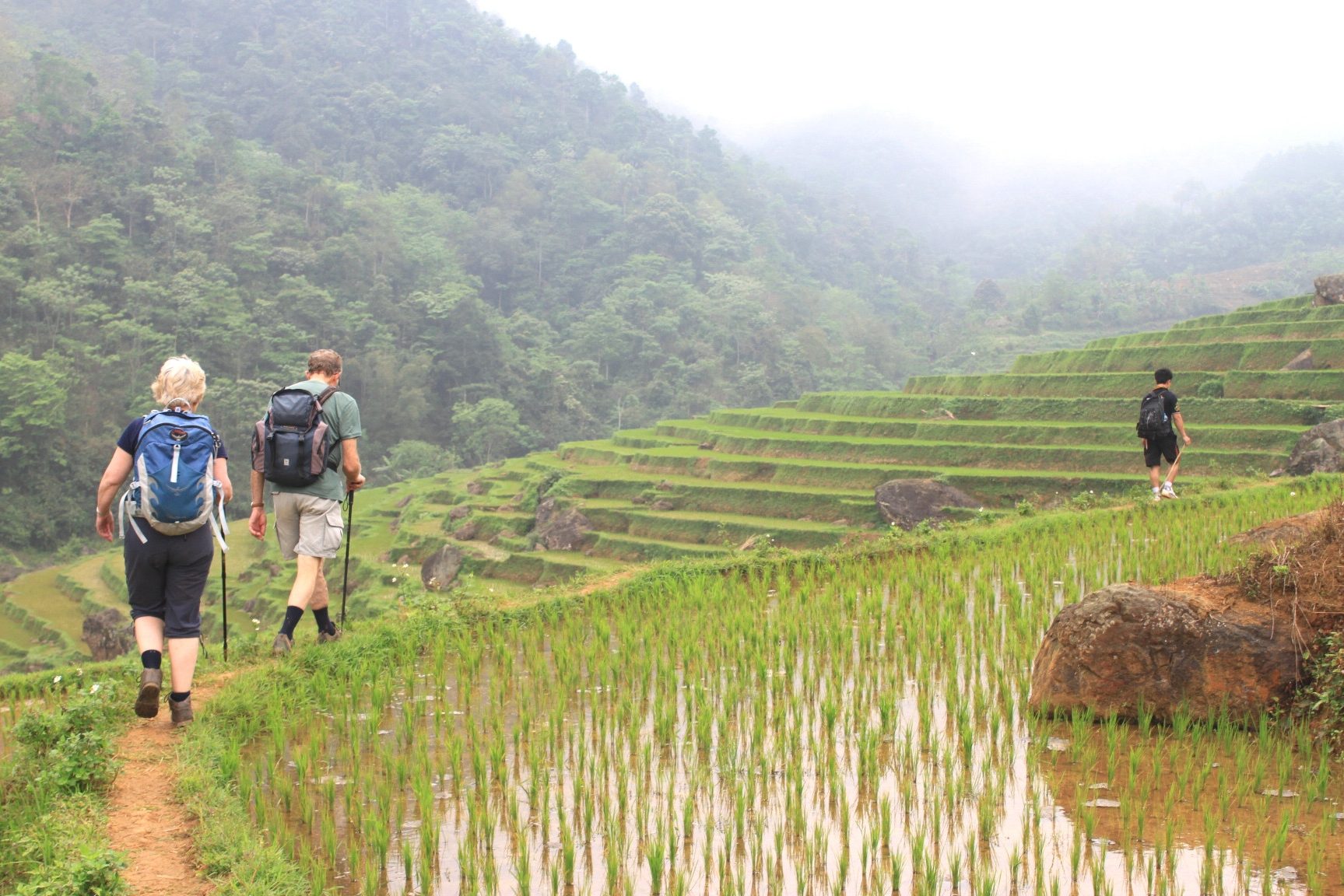Trekking in de omgeving van Mai Chau in Vietnam