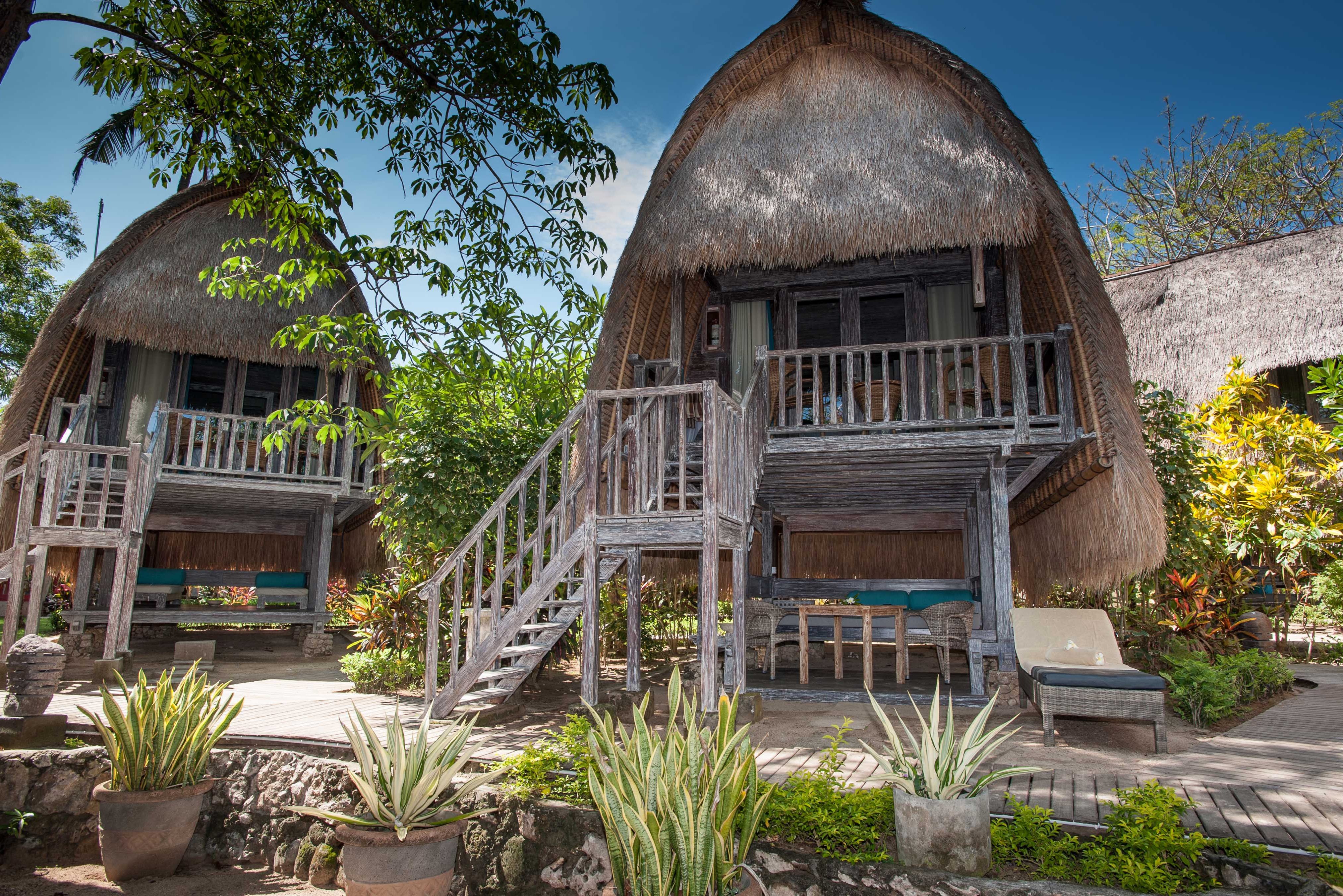 Garden Lumbung kamer in het Hai Tide Beach Resort op Nusa Lembongan