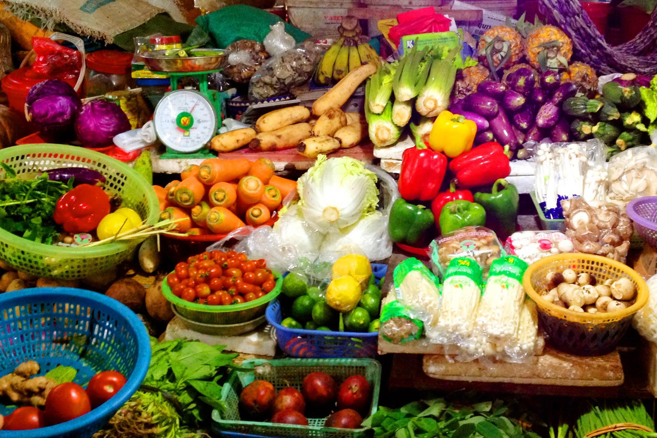 Chau Long markt in Hanoi, Vietnam