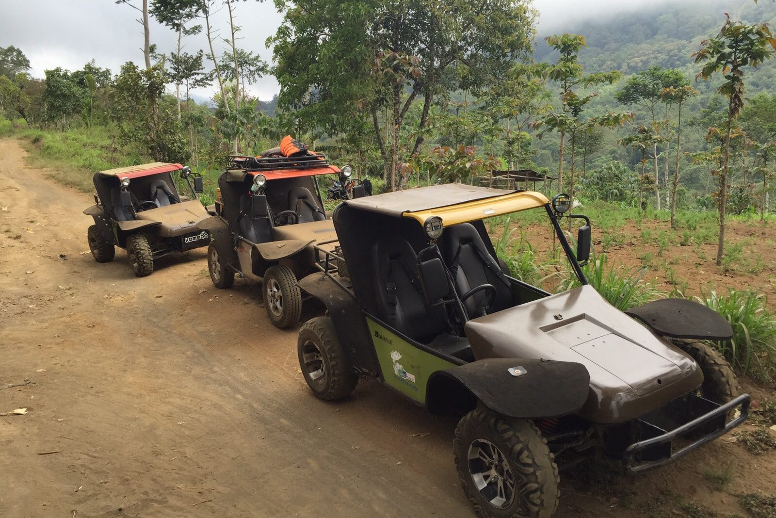Finn komodo buggies bij Munduk Wildernis excursie