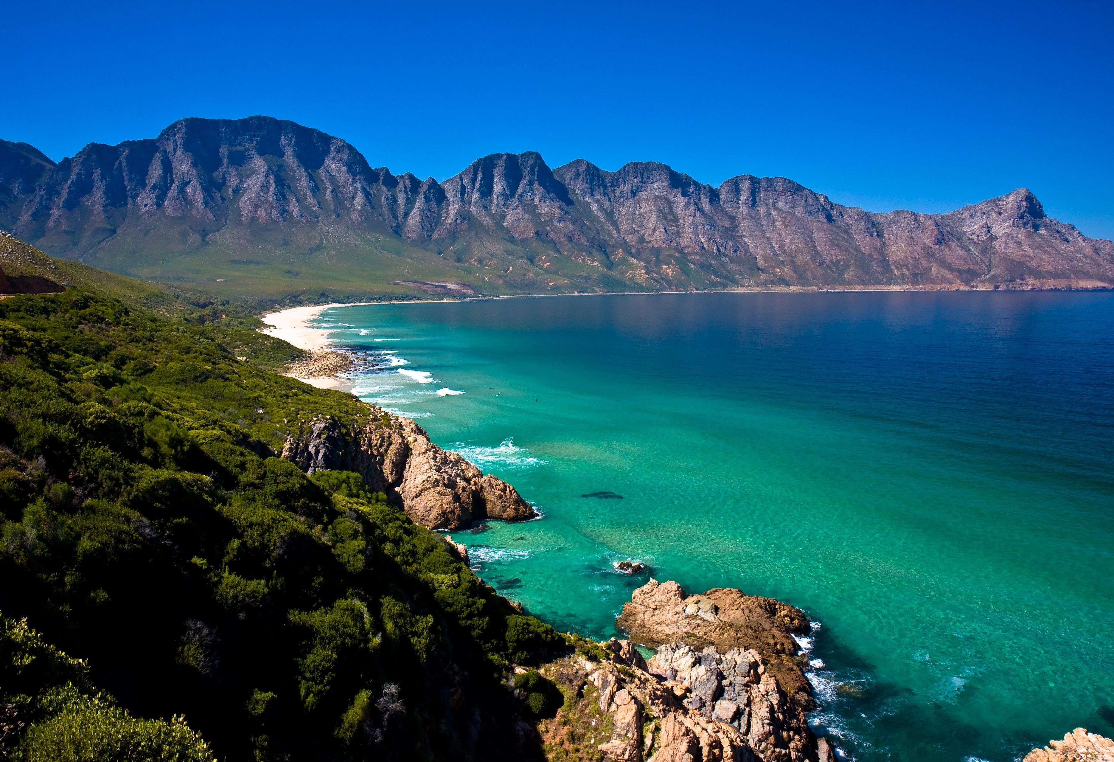 Gordon Bay de kust bij Hermanus in Zuid-Afrika