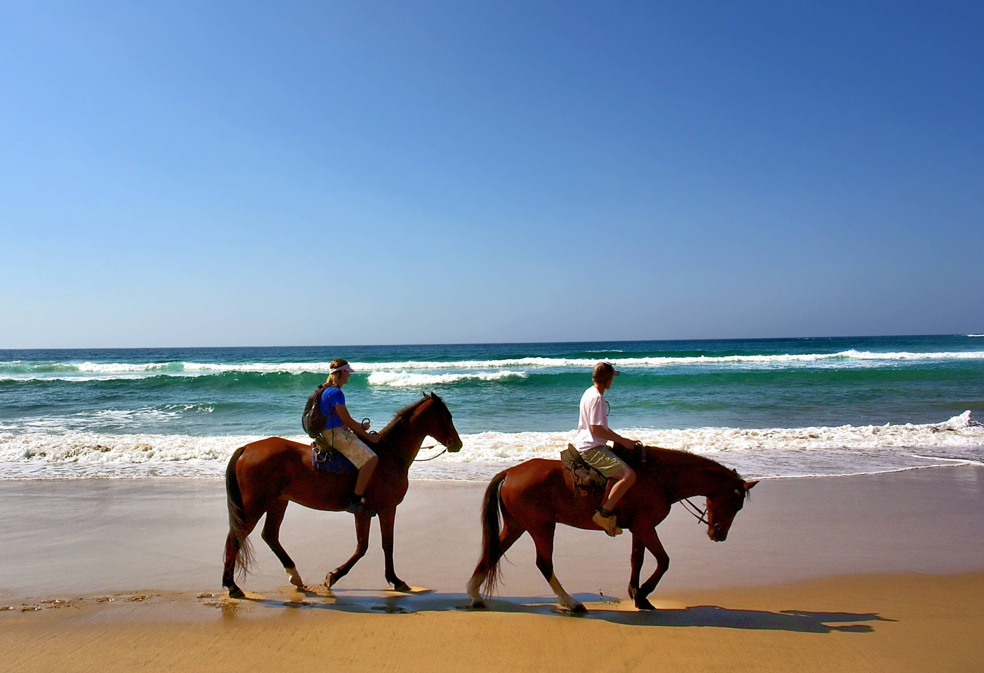 Paardrijden bij Sodwana Bay in Zuid-Afrika