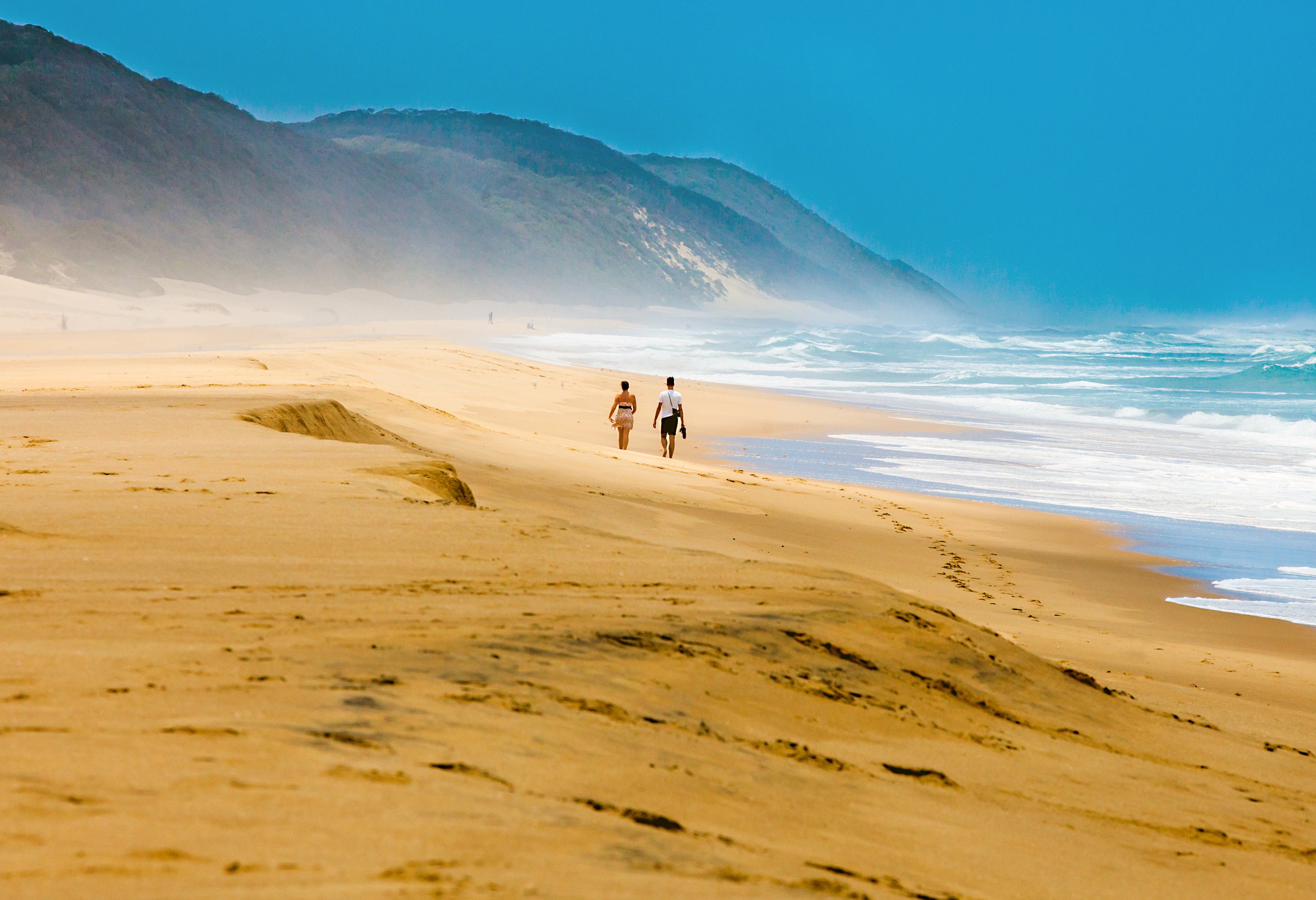 Strand bij Sodwana Bay in Zuid-Afrika