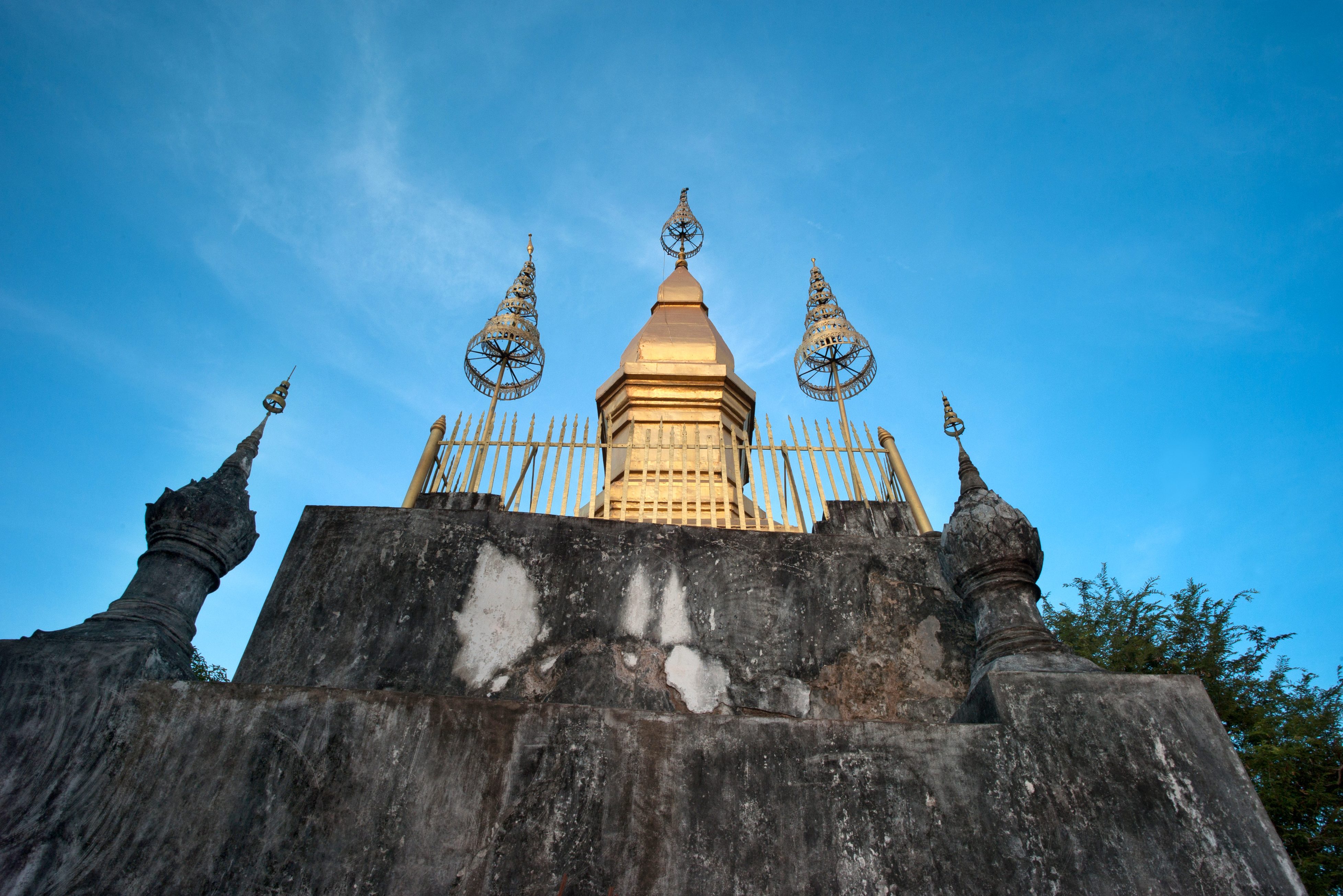 Wat Tham Phousi shrine op Phousi heuvel in Luang Prabang, Laos