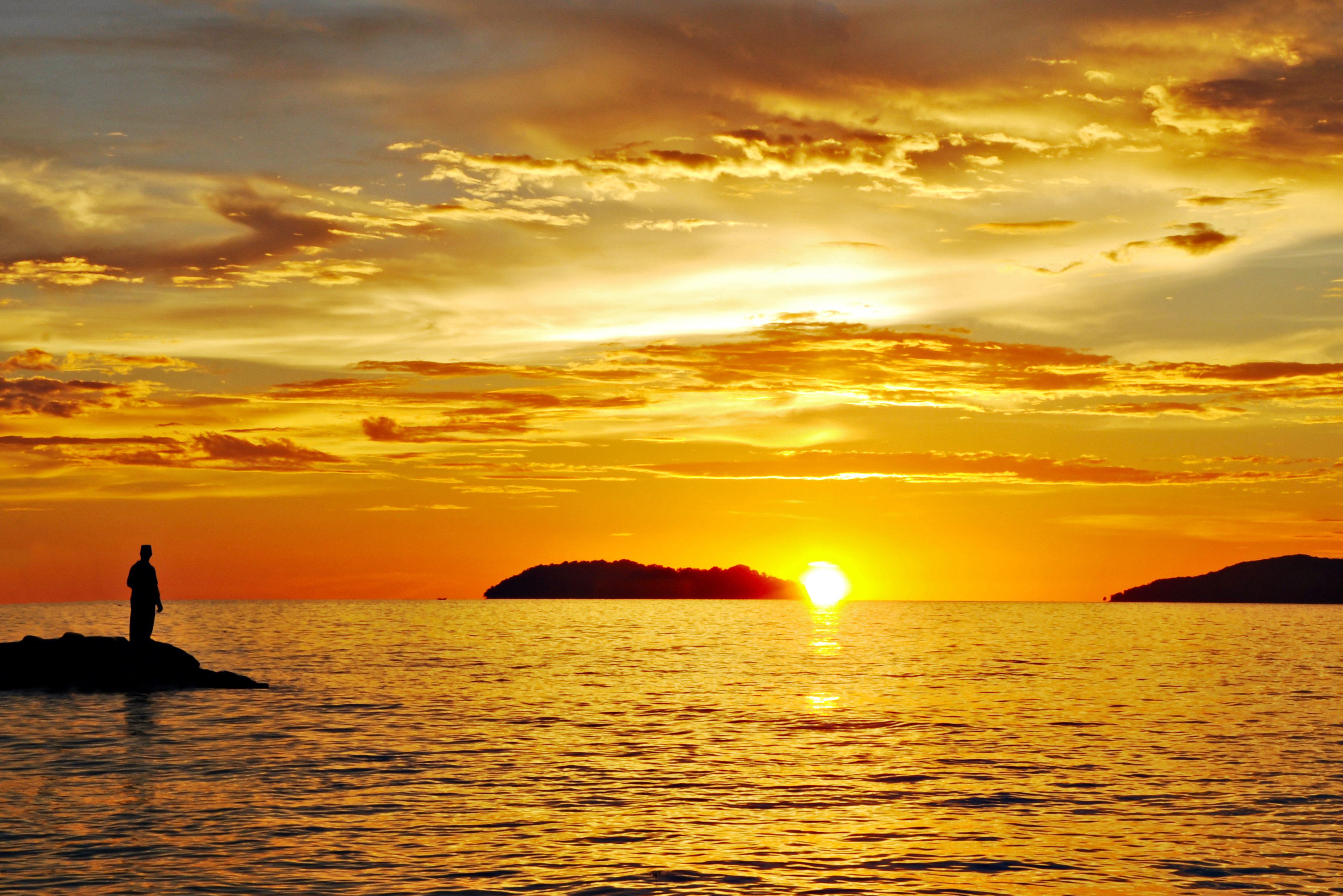 Zonsondergang Kota Kinabalu Sabah Borneo