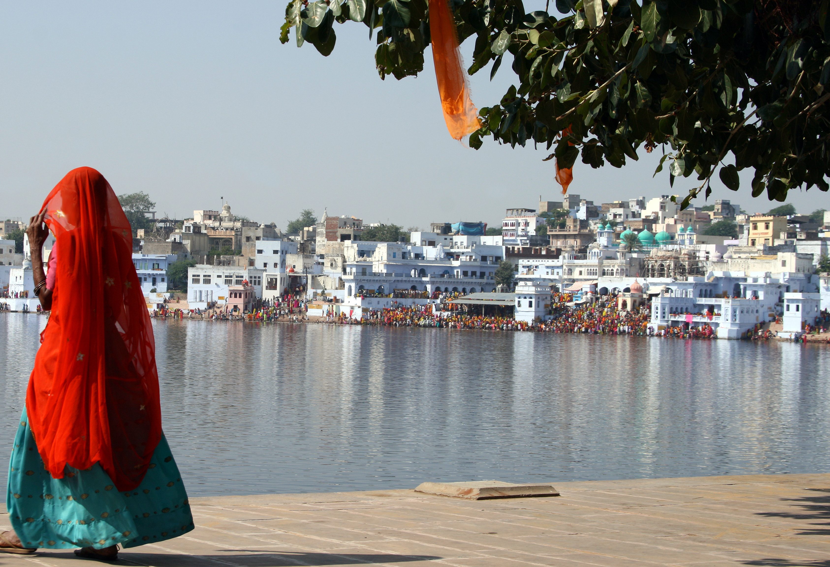 Vrouw in Pushkar in India