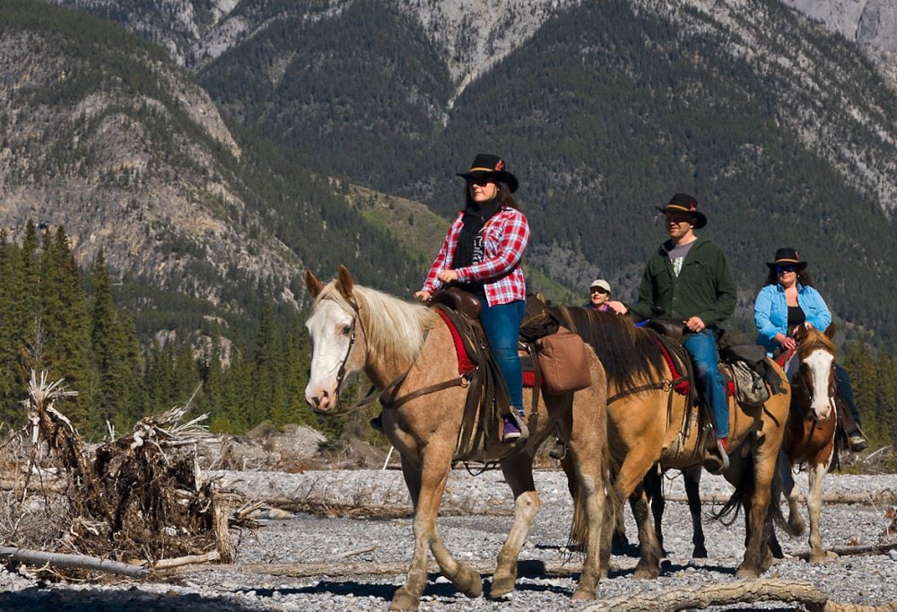 Paardrijden in de Rocky Mountains