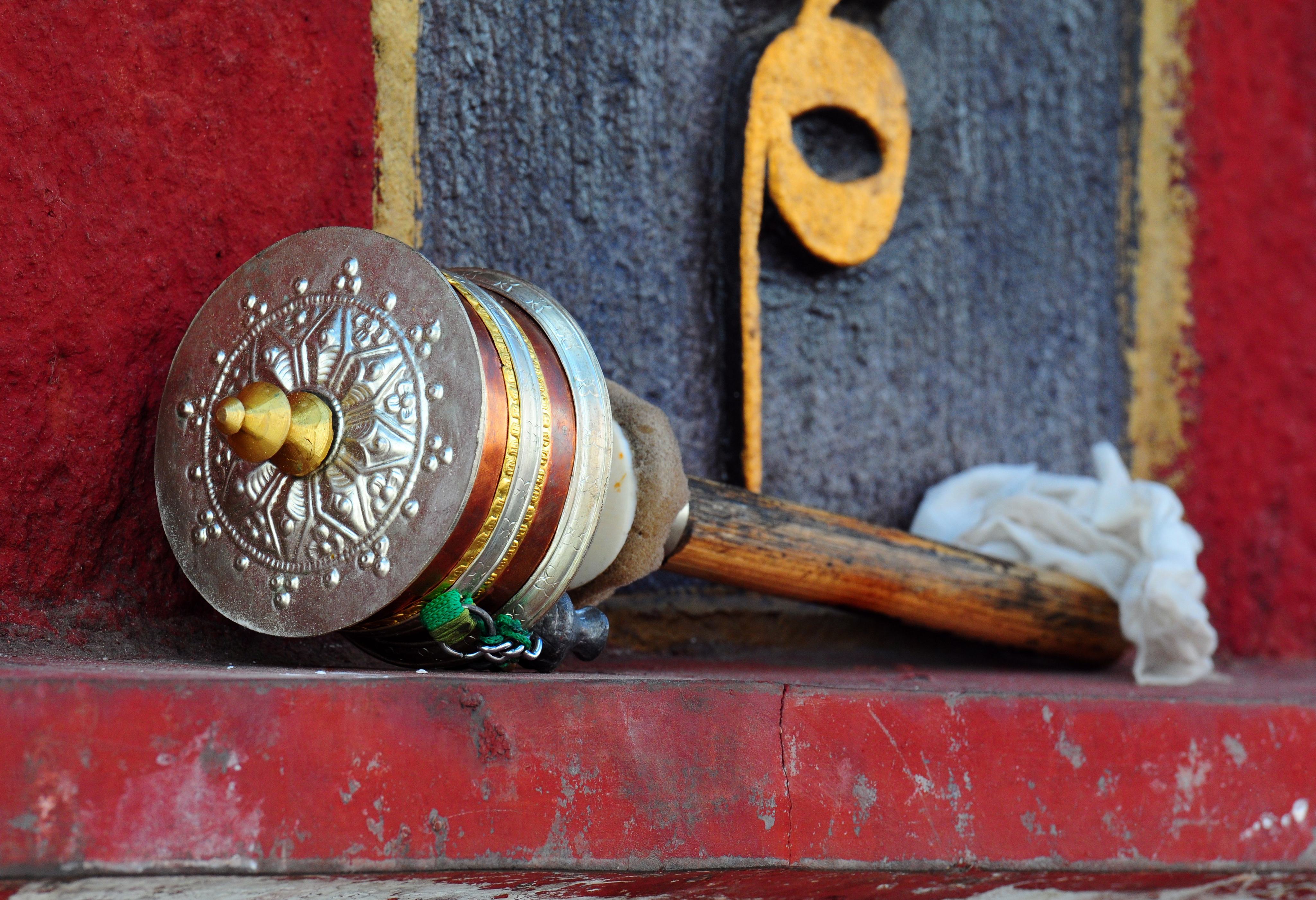 Een gebedsmolen in Nepal