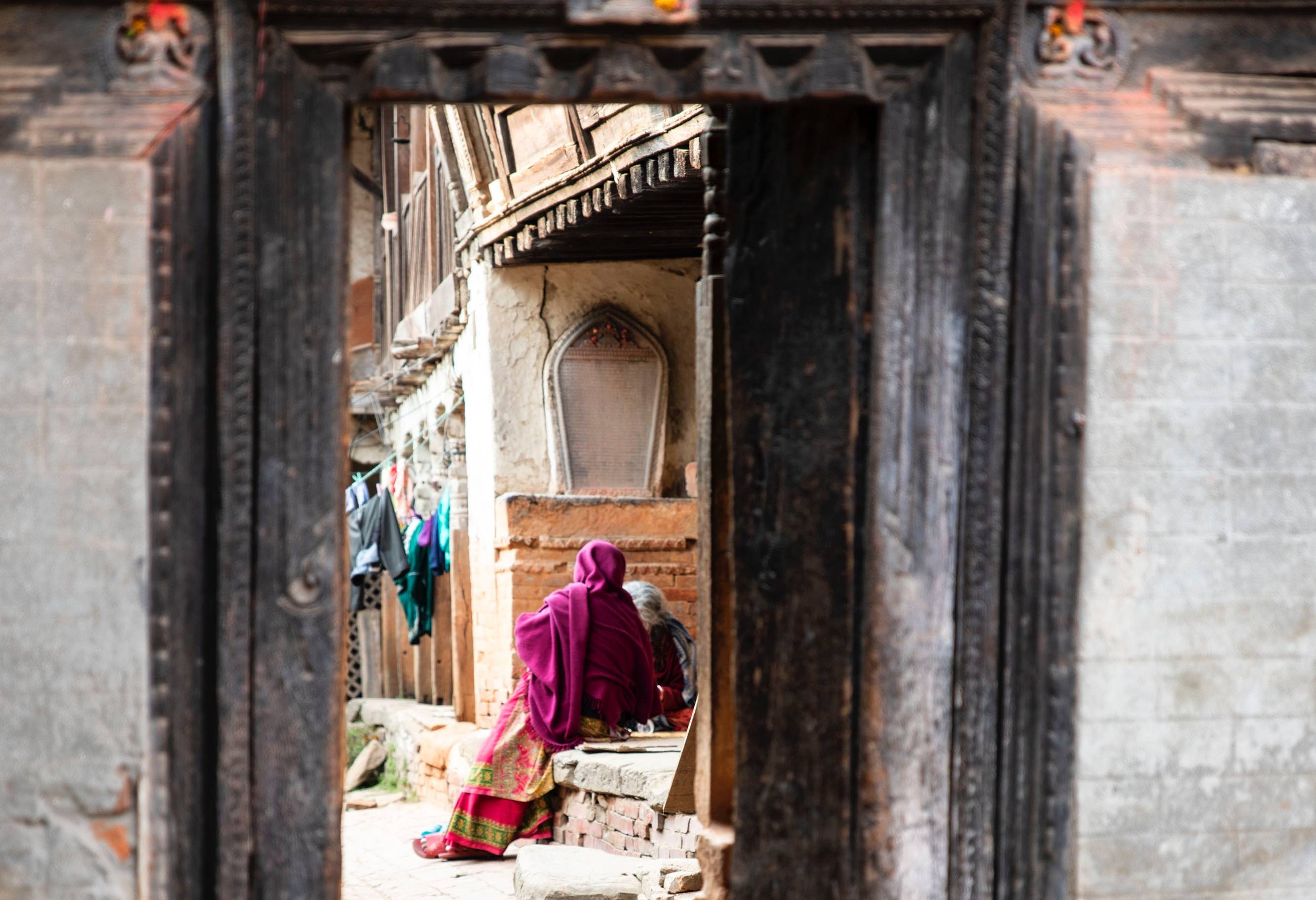 Doorkijkjes in Bhaktapur in Nepal