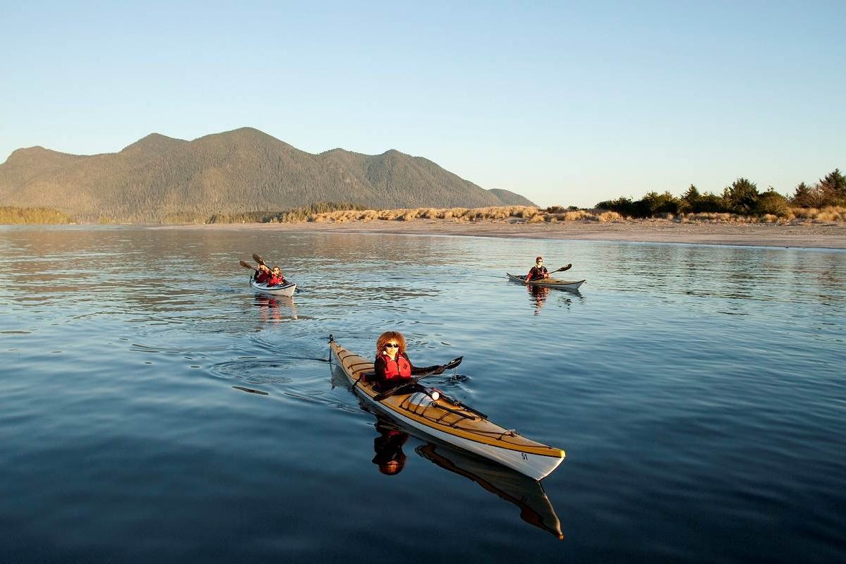 Kajakken bij Tofino op Vancouver Island