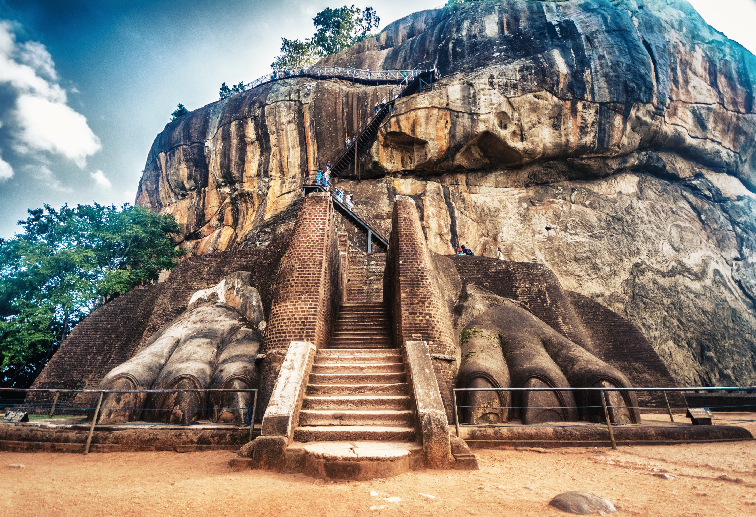 De Leeuwenrots in Sigiriya in Sri Lanka