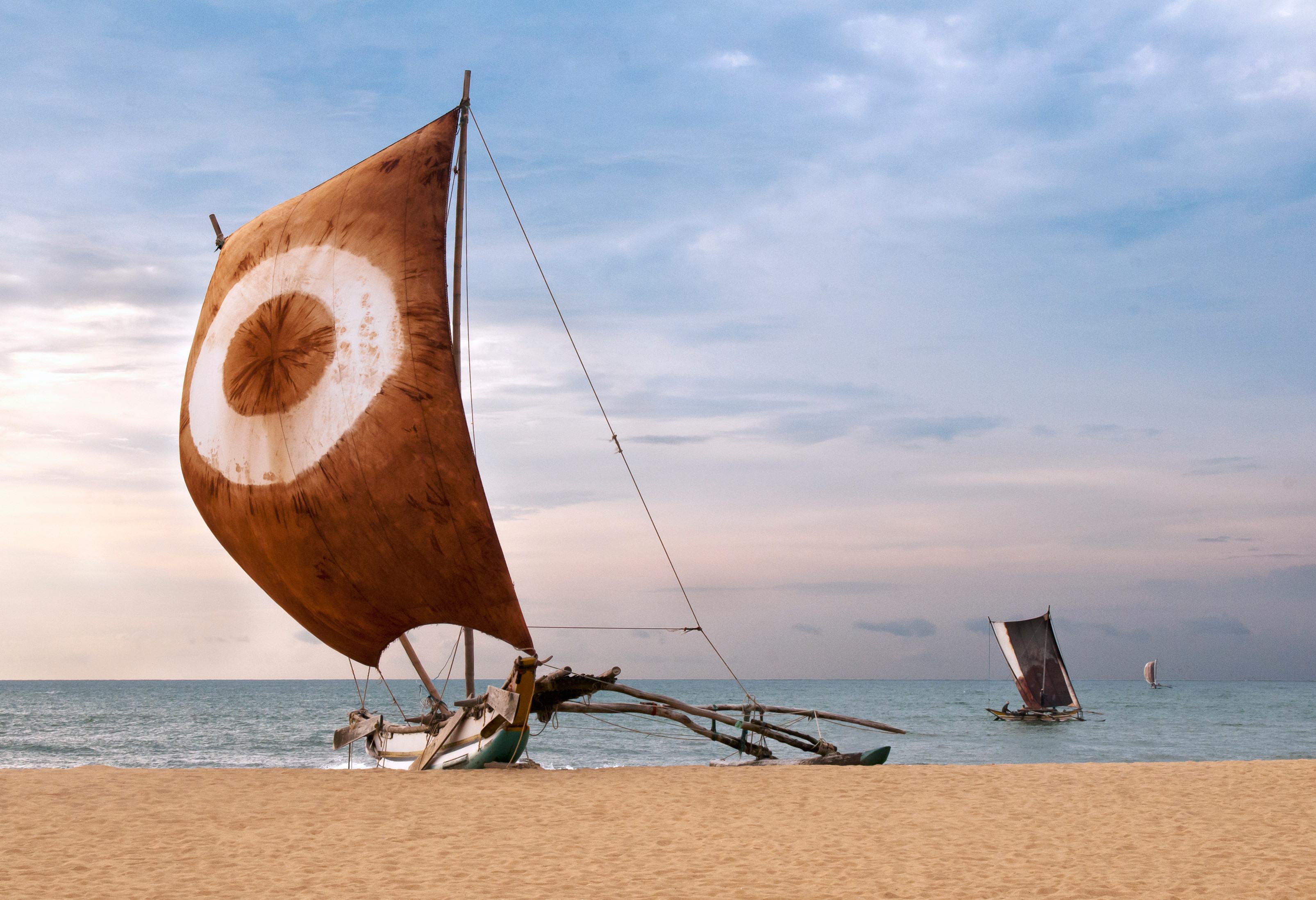 Vissersboot in Negombo