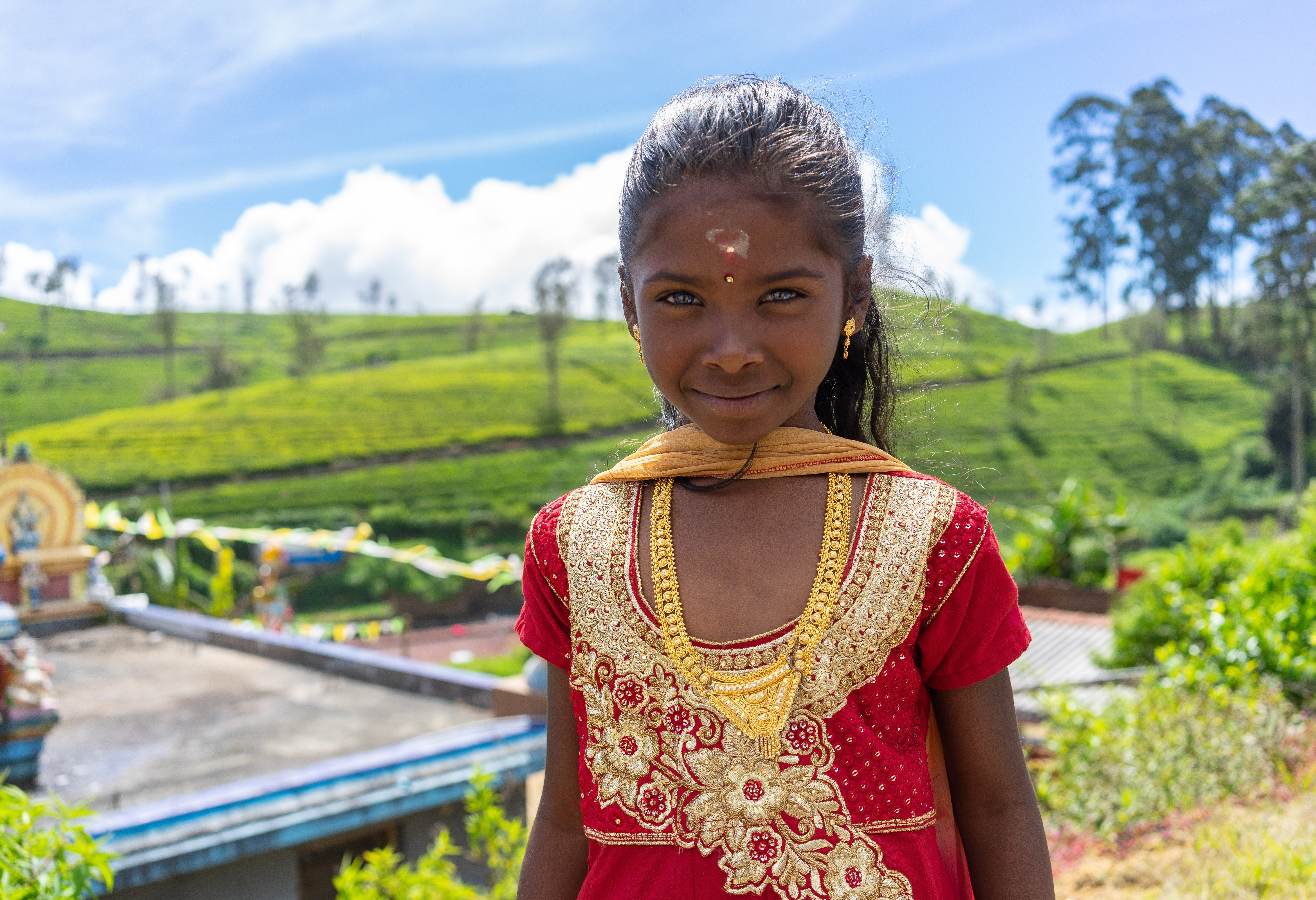 Meisje in Jaffna in Sri Lanka