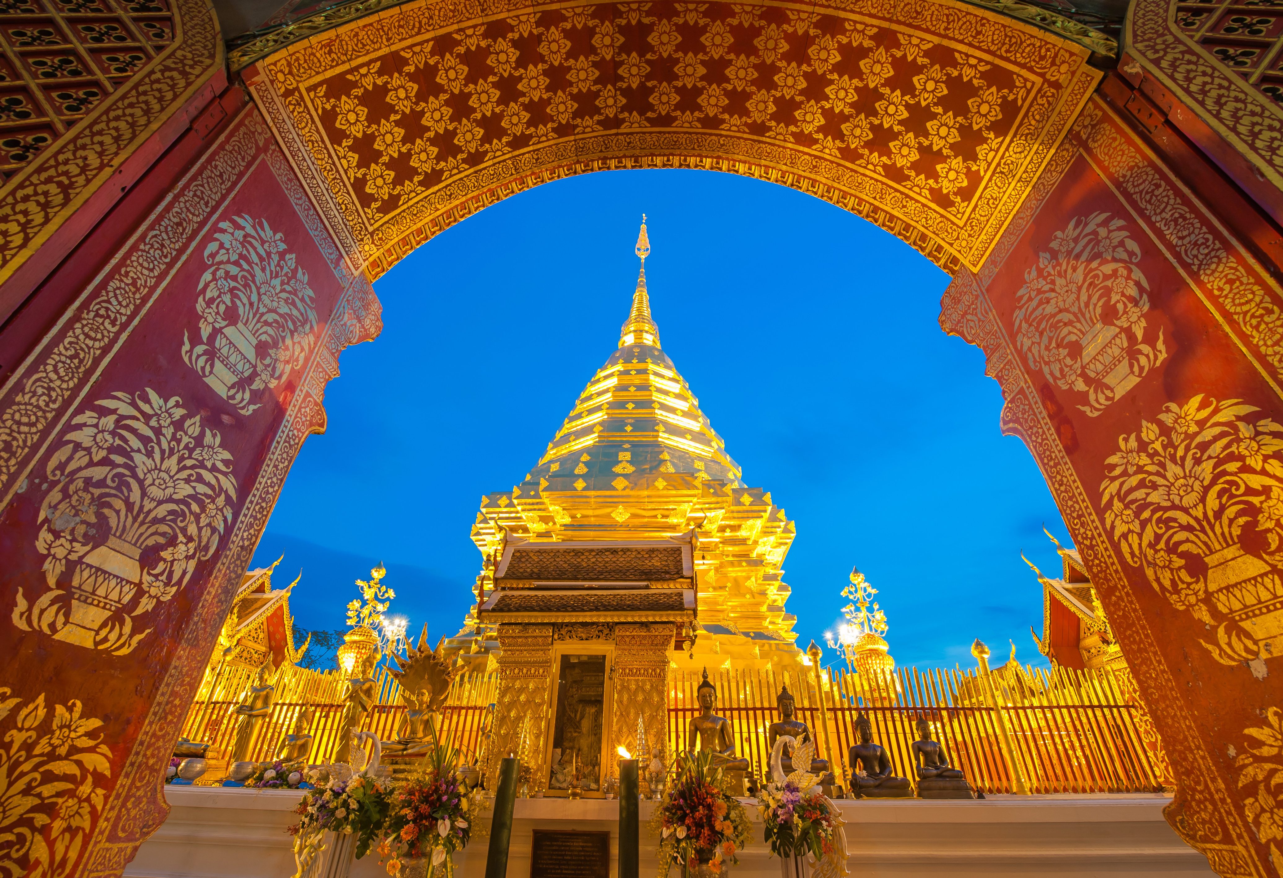 Wat Doi Suthep net buiten Chiang Mai in Thailand