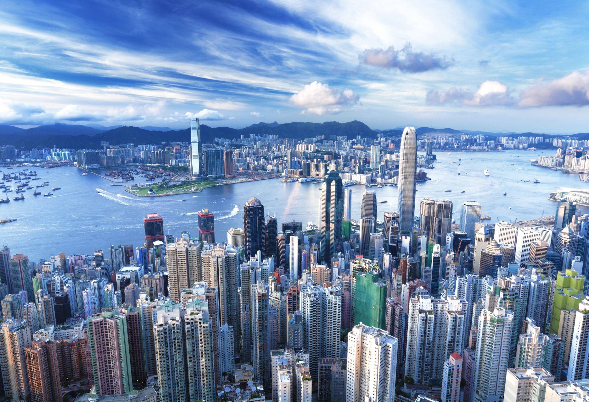 Uitzicht over Hong Kong
