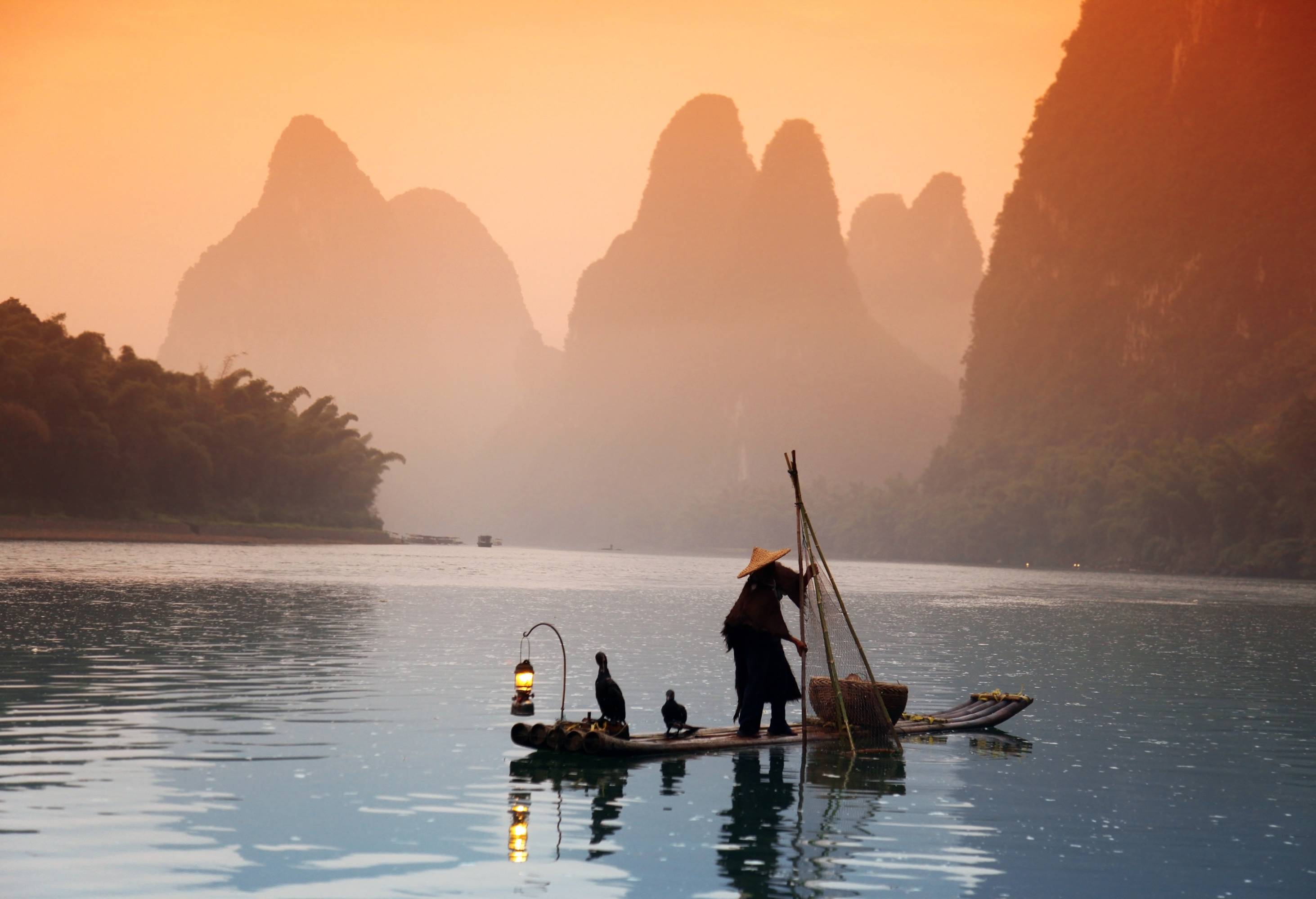 Visser bij Yangshuo in China