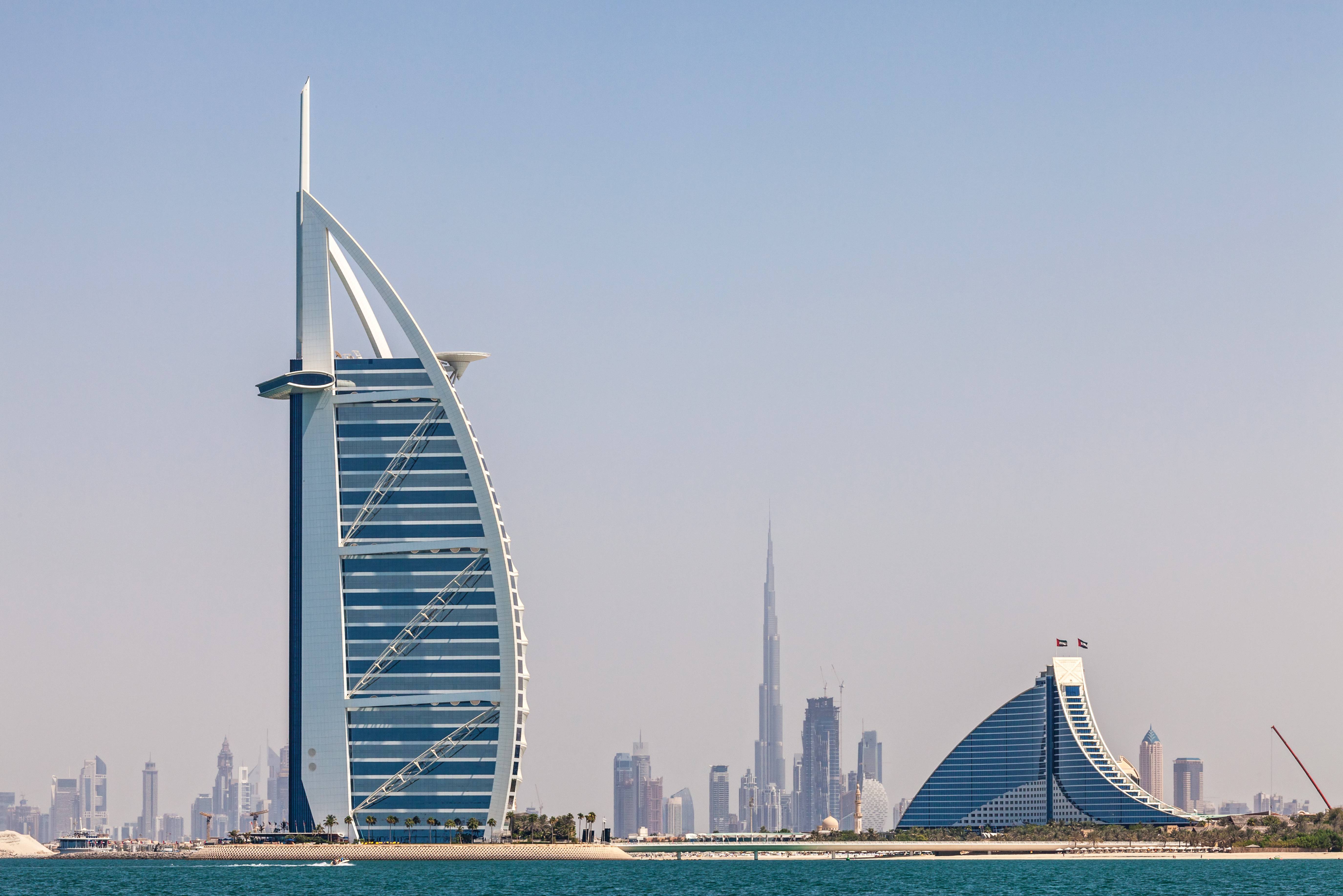 Burj al Arab Hotel aan Jumeirah Beach Dubai