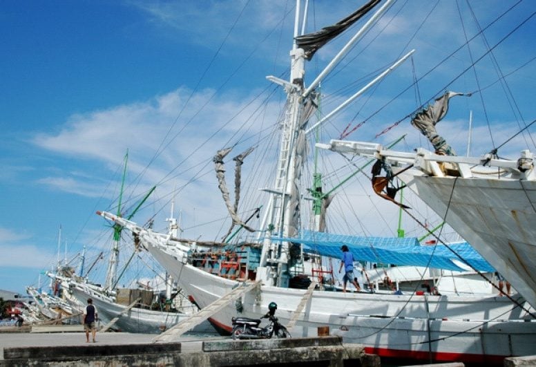 Paotere haven in Makassar Sulawesi