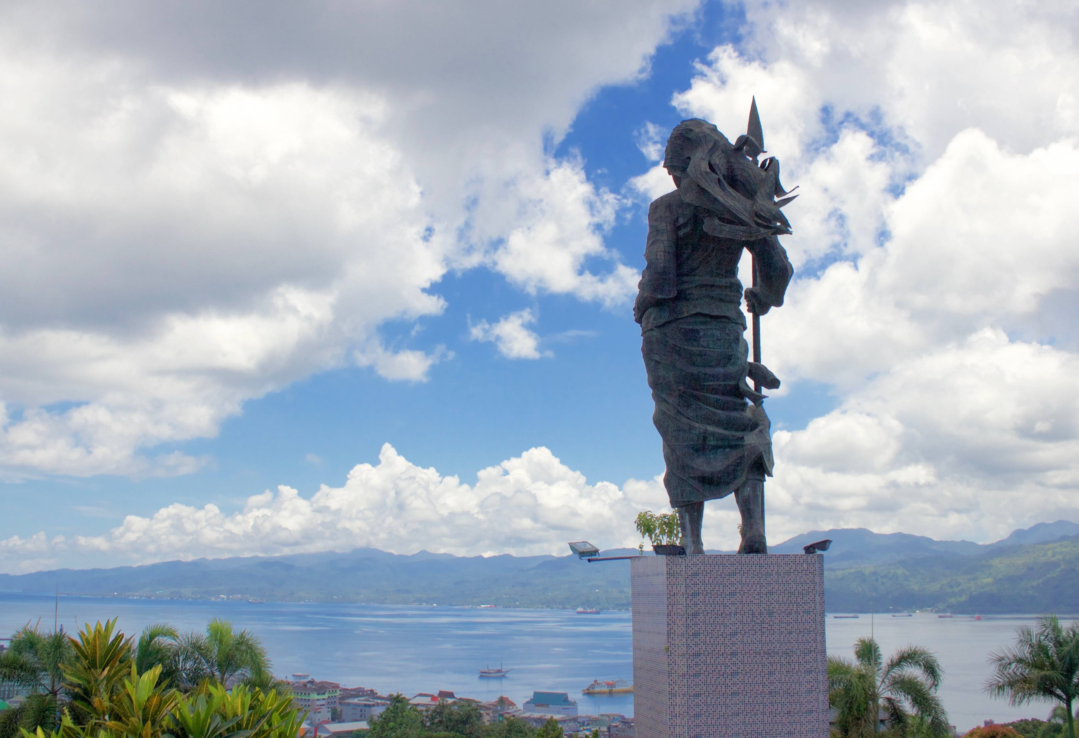 Uitzicht Ambon stad Molukken