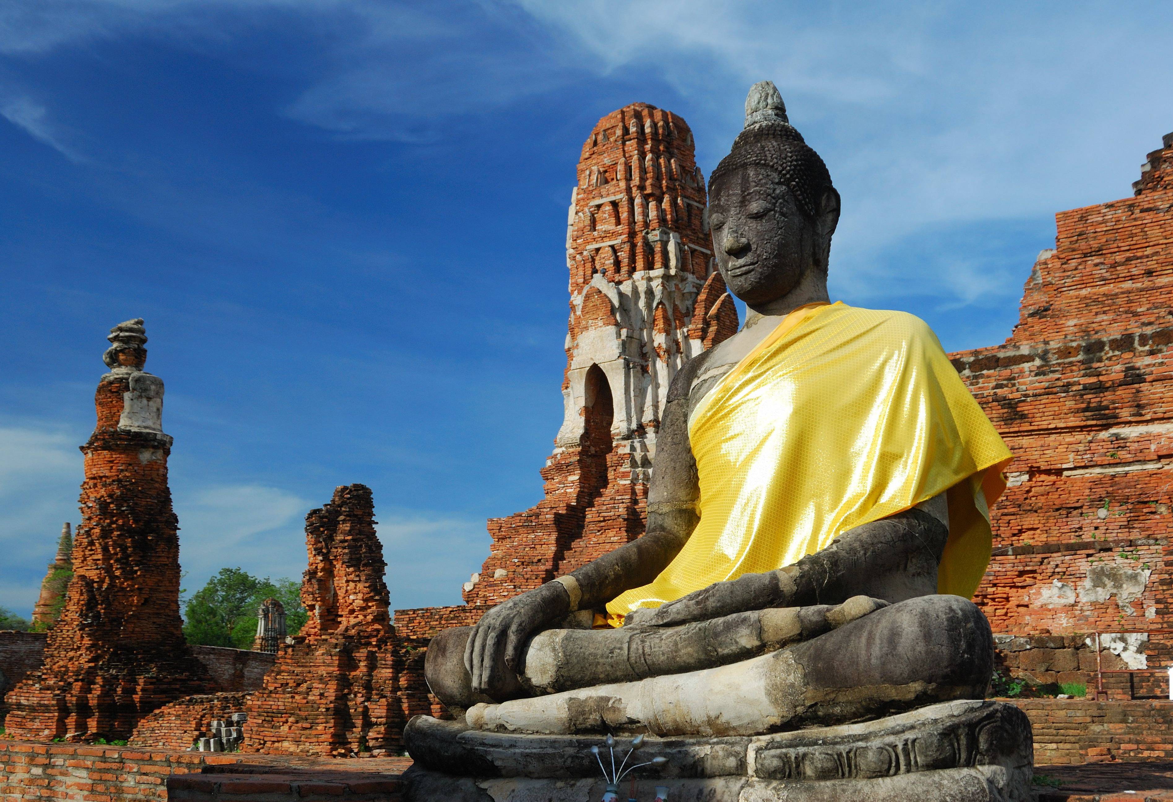 Wat Mahathat in het Ayutthaya Historical Park, Thailand
