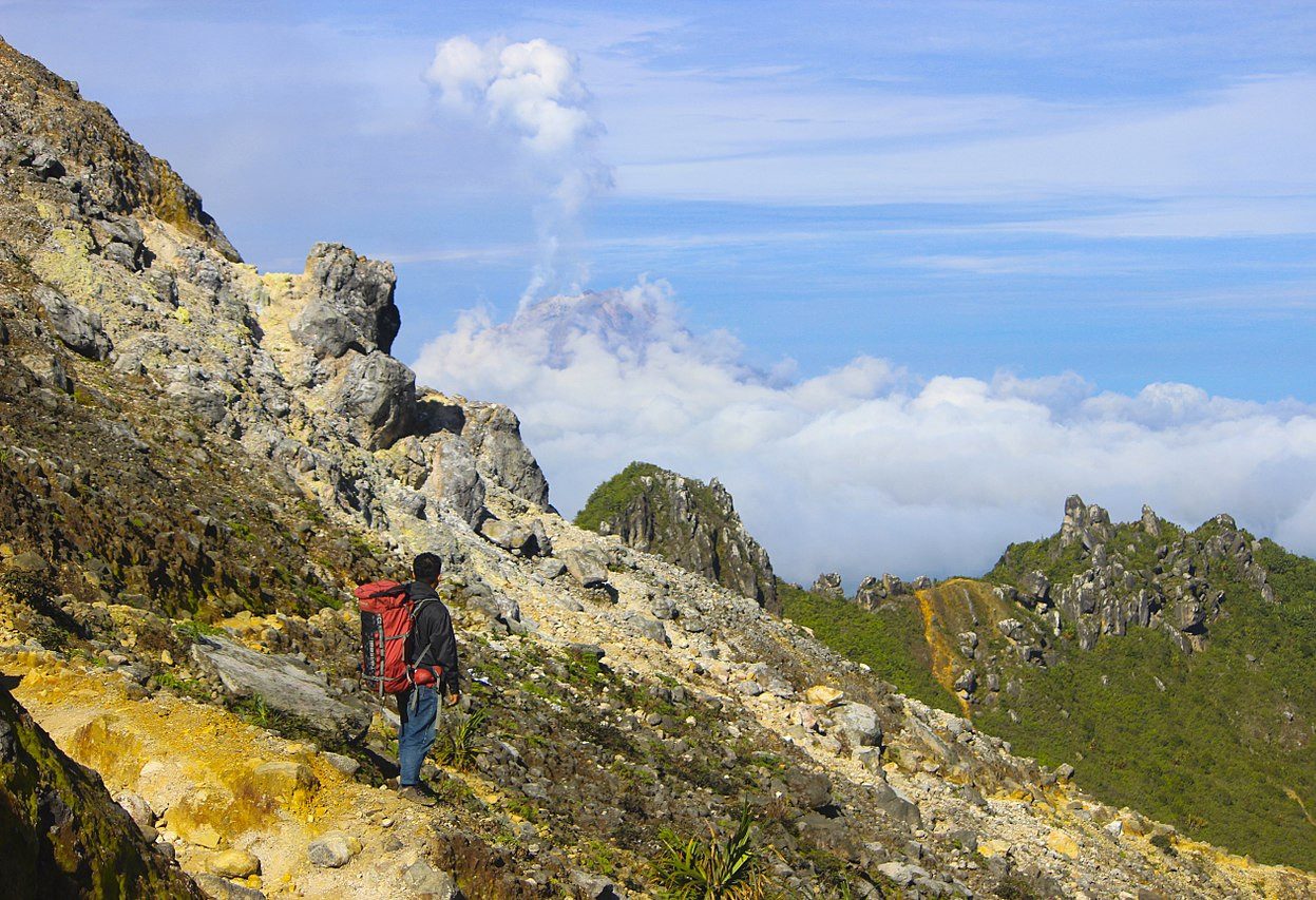 Beklimming Sibayak vulkaan Sumatra