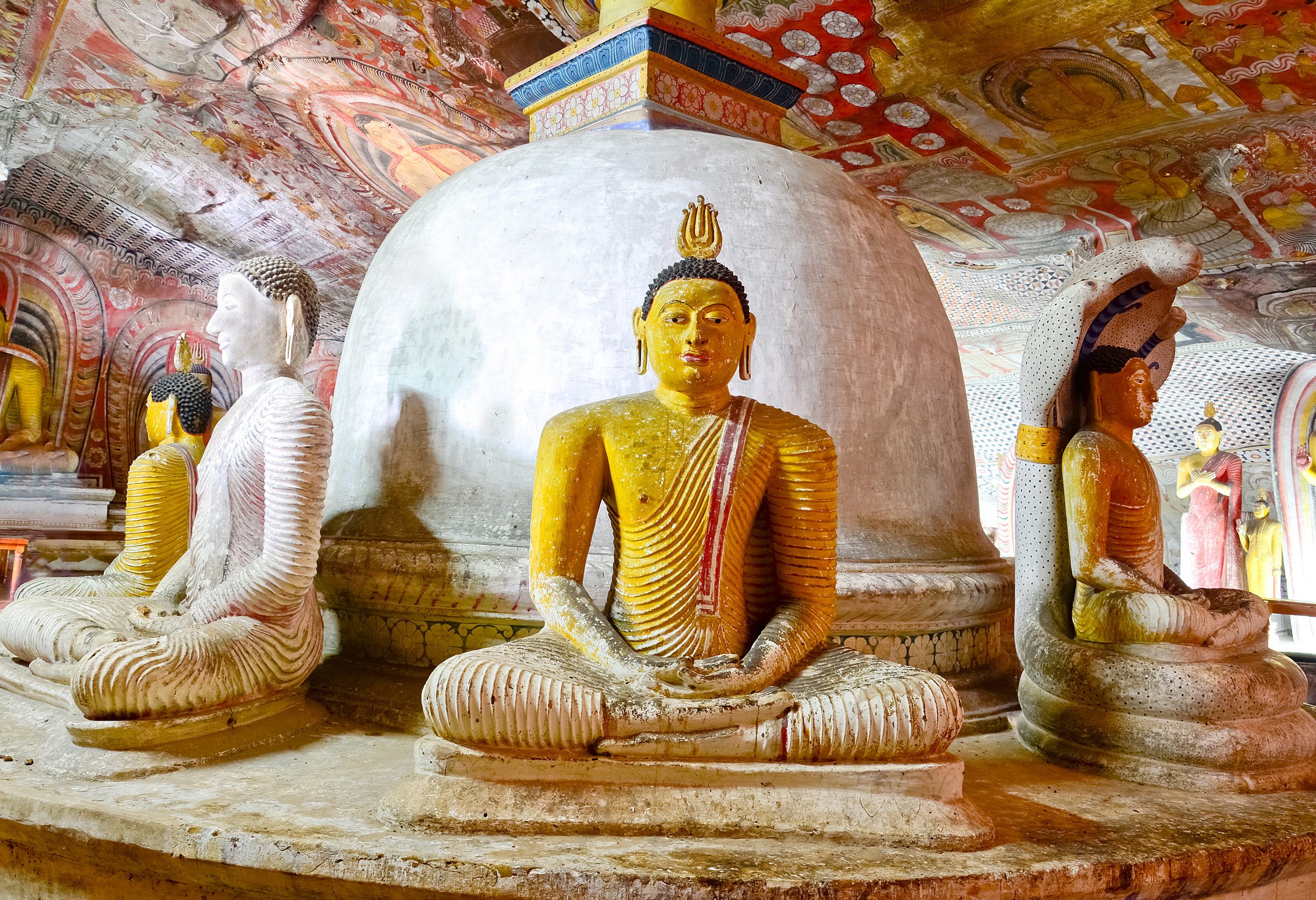 Grotten bij Dambulla in Sri Lanka