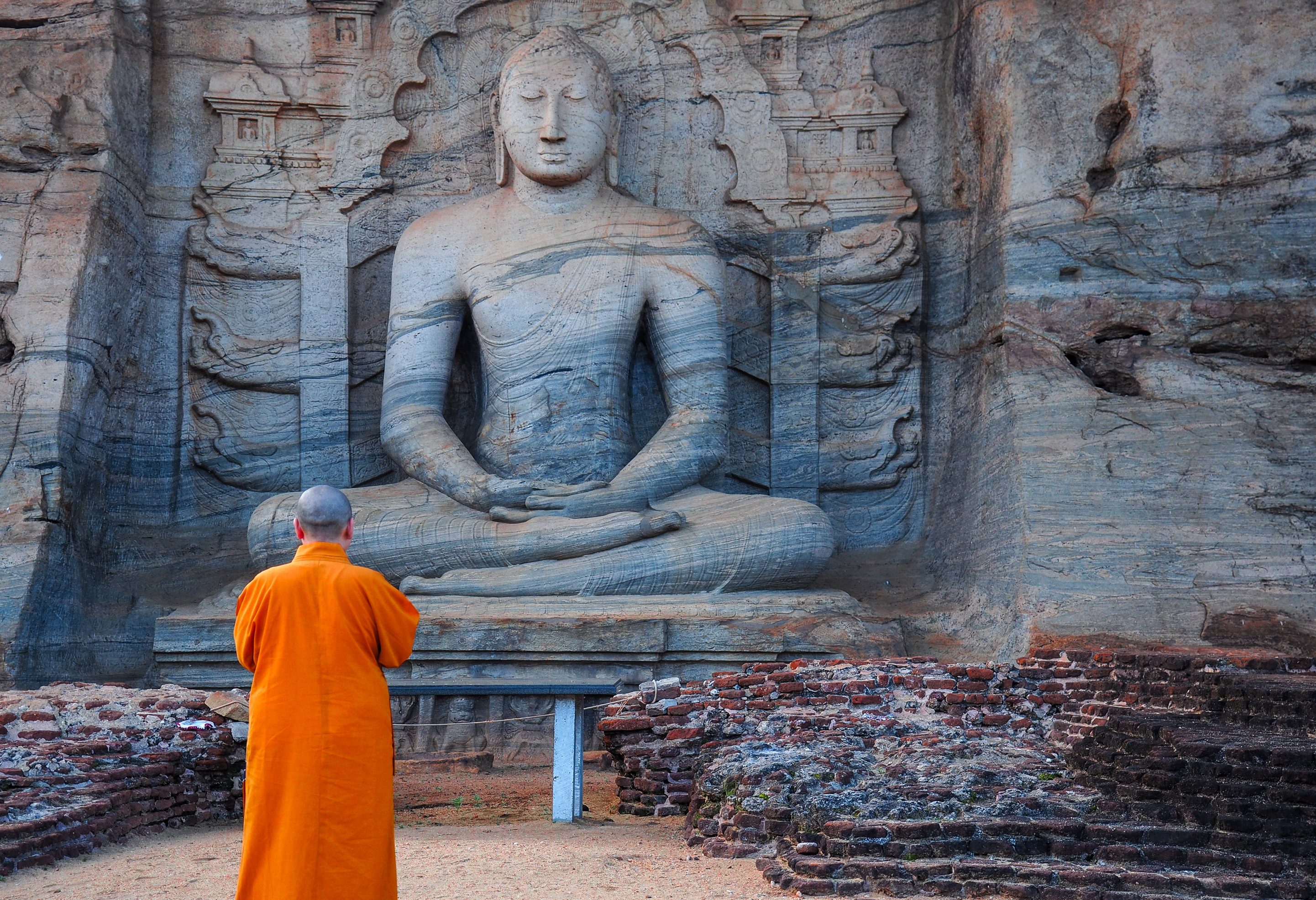 Boeddha bij Polonaruwa in Sri Lanka
