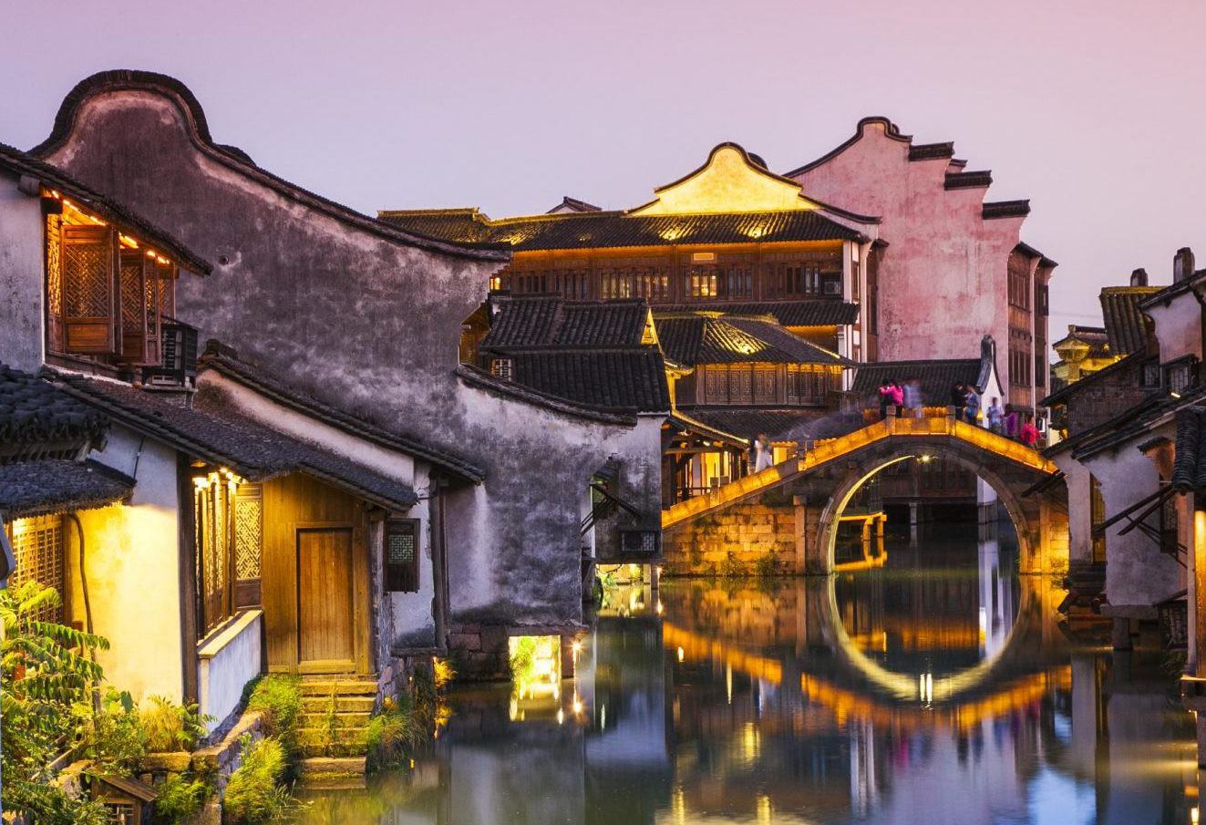 Het waterdorp Wuzhen in China