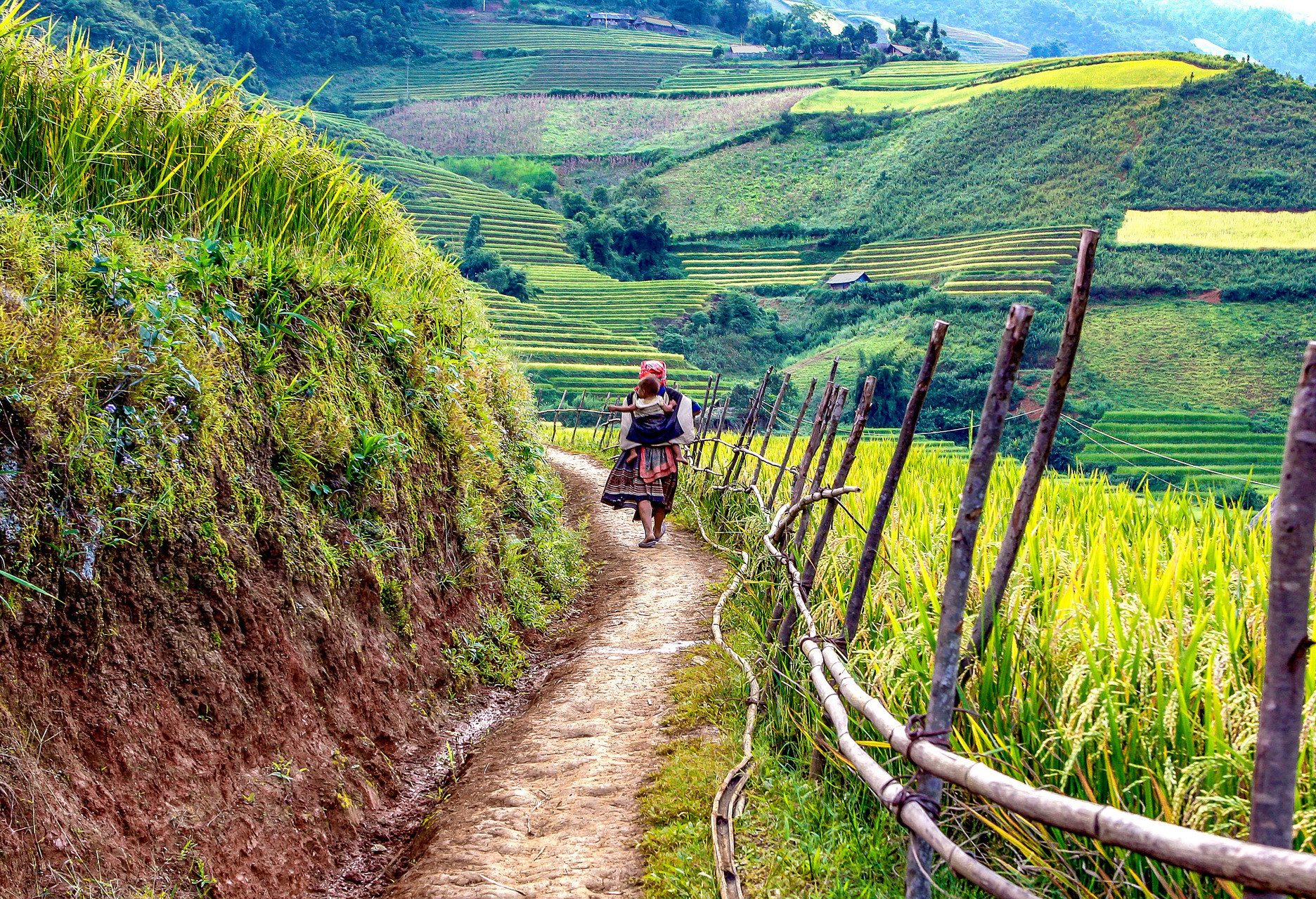 Wandelen in de regio van Sapa, Vietnam
