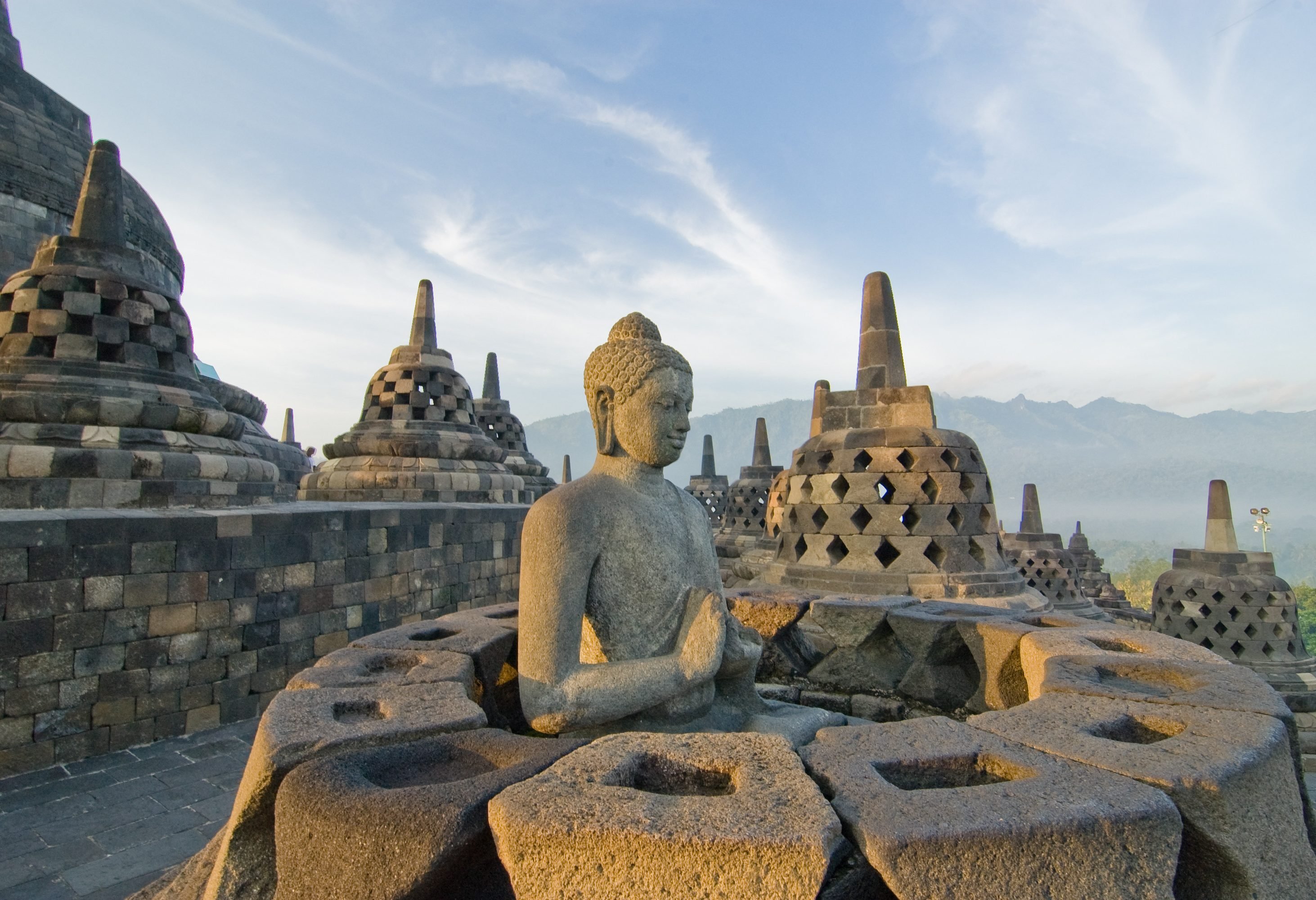 Borobudur tempel vlakbij Yogyakarta Java