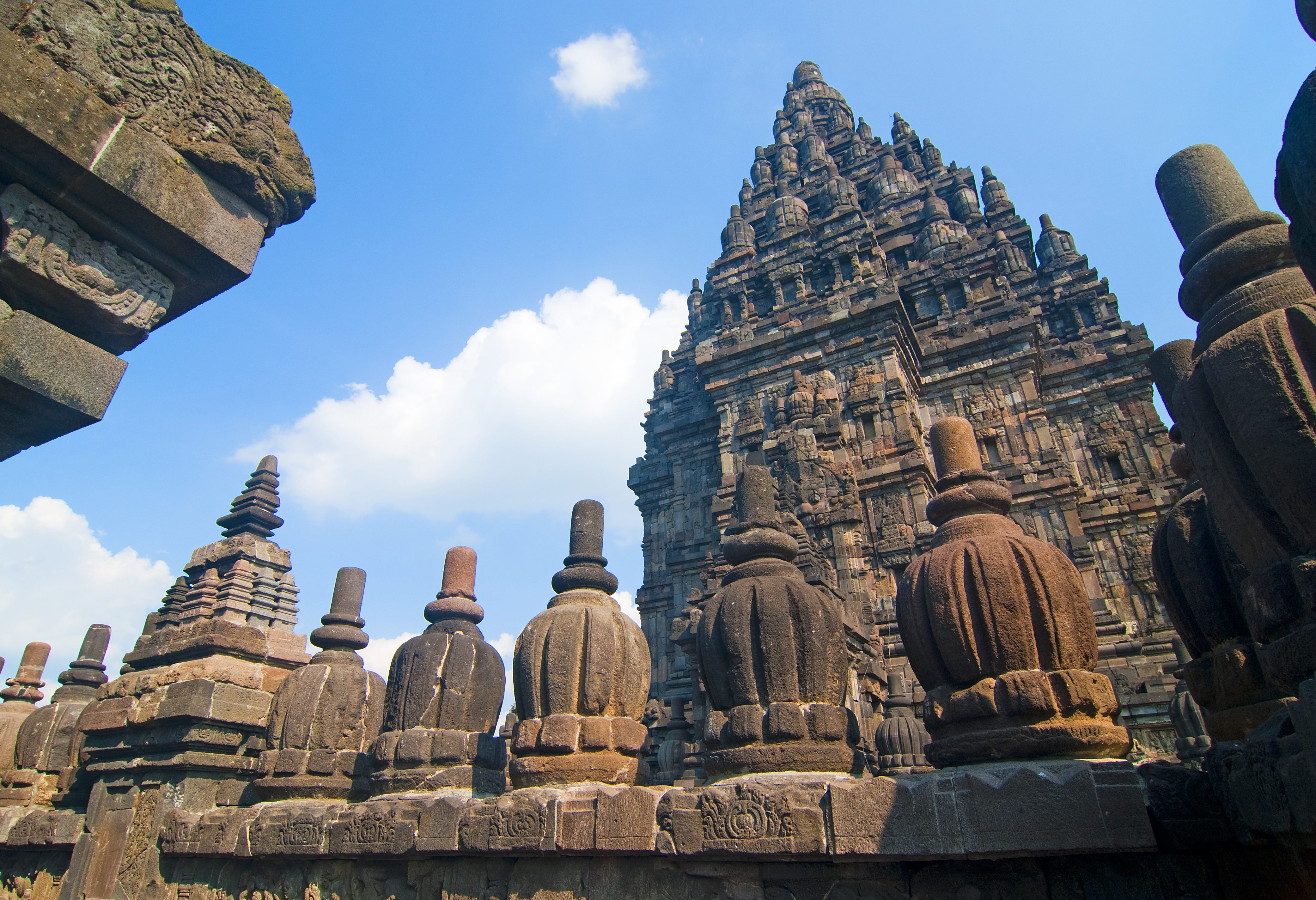 Prambanan tempel vlakbij Yogyakarta op Java