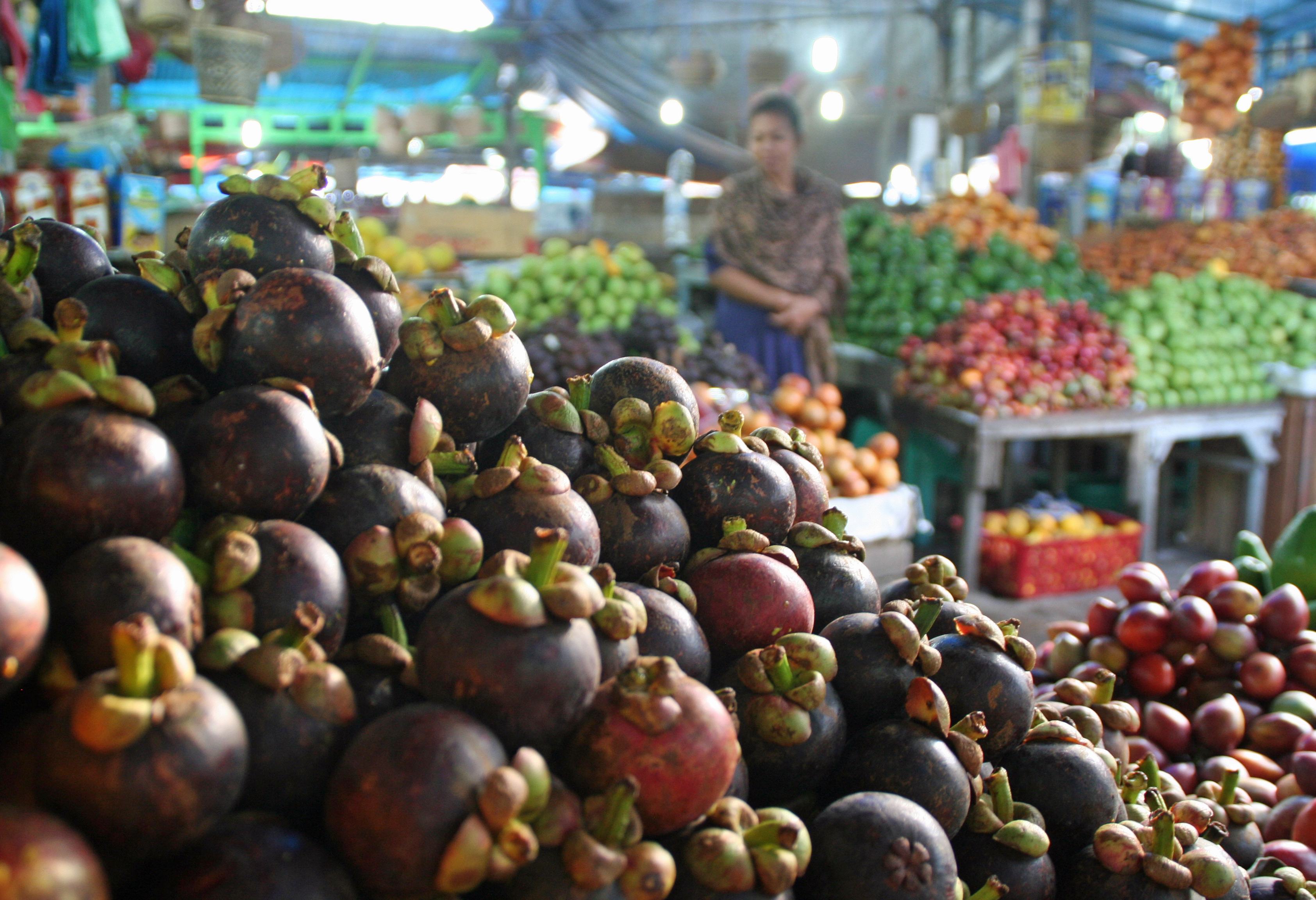 Fruitmarkt Berastagi Sumatra