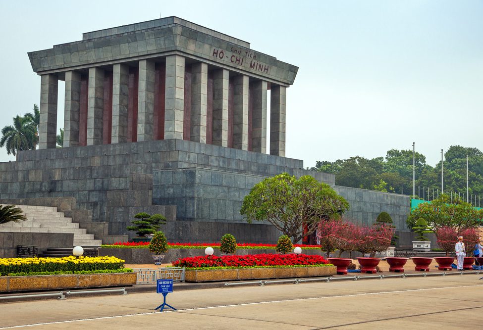 Het Ho Chi Minh Mausoleum in Hanoi, Vietnam