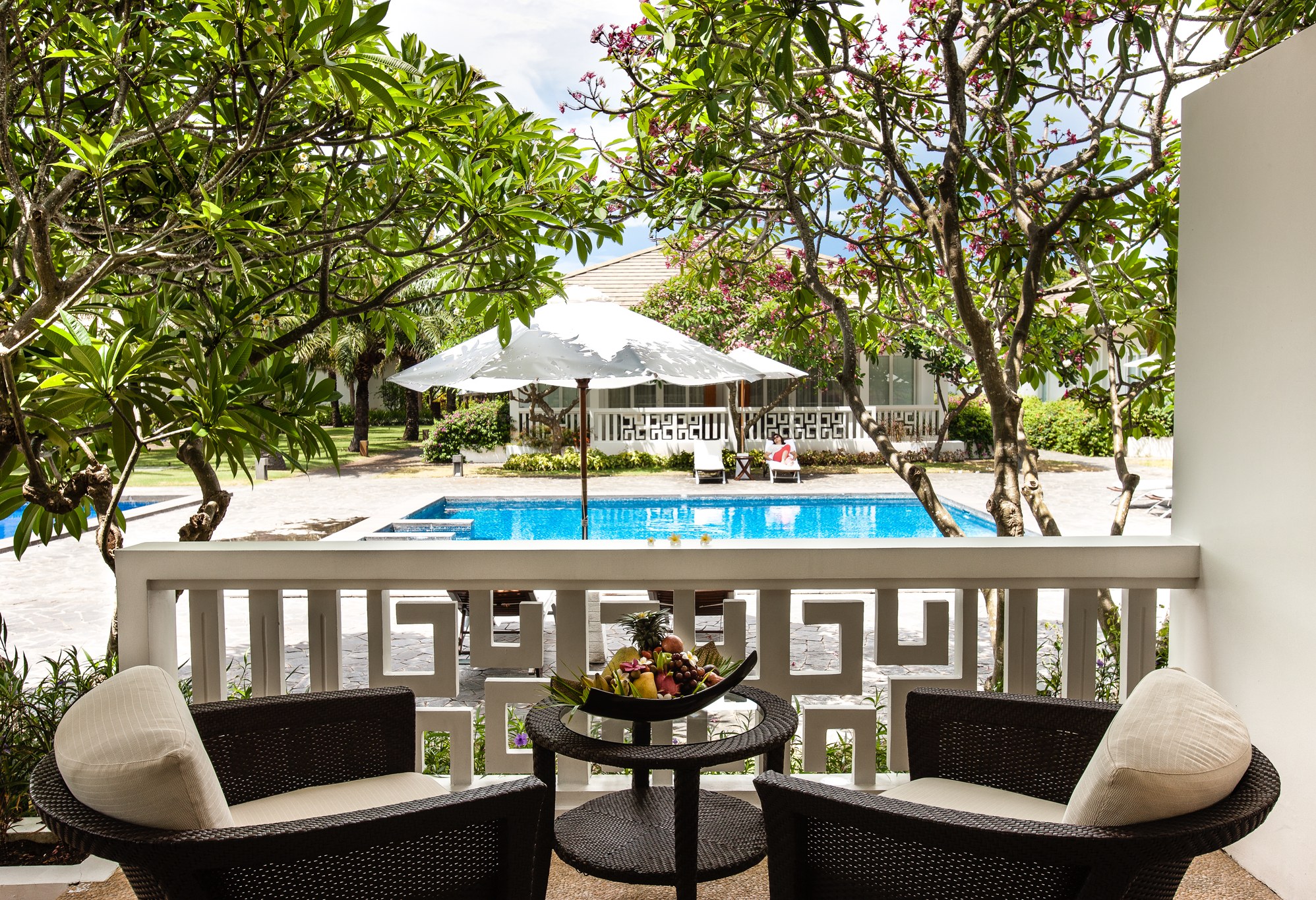 Zwembaden in het Princess d'Annam Resort in Ke Ga Bay in Vietnam