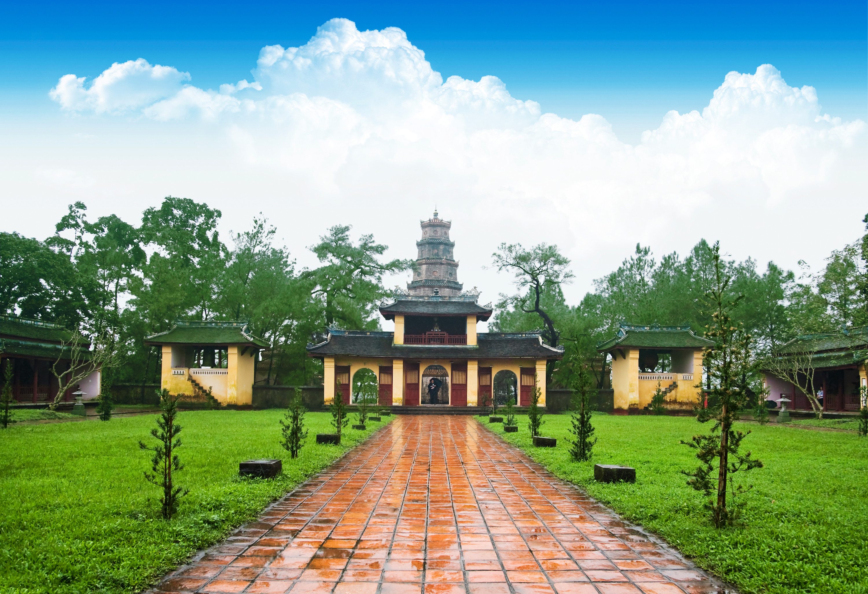 Thien Mu pagode nabij Hue in Vietnam