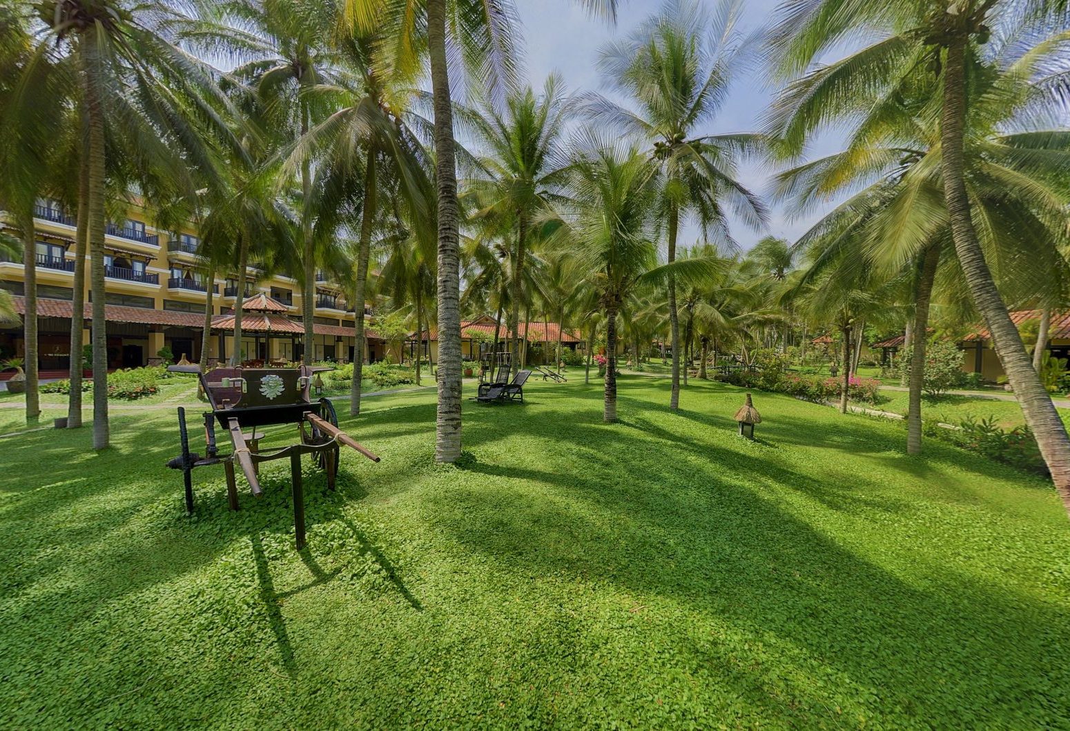 Tuin van het Seahorse Resort in Mui Ne, Vietnam